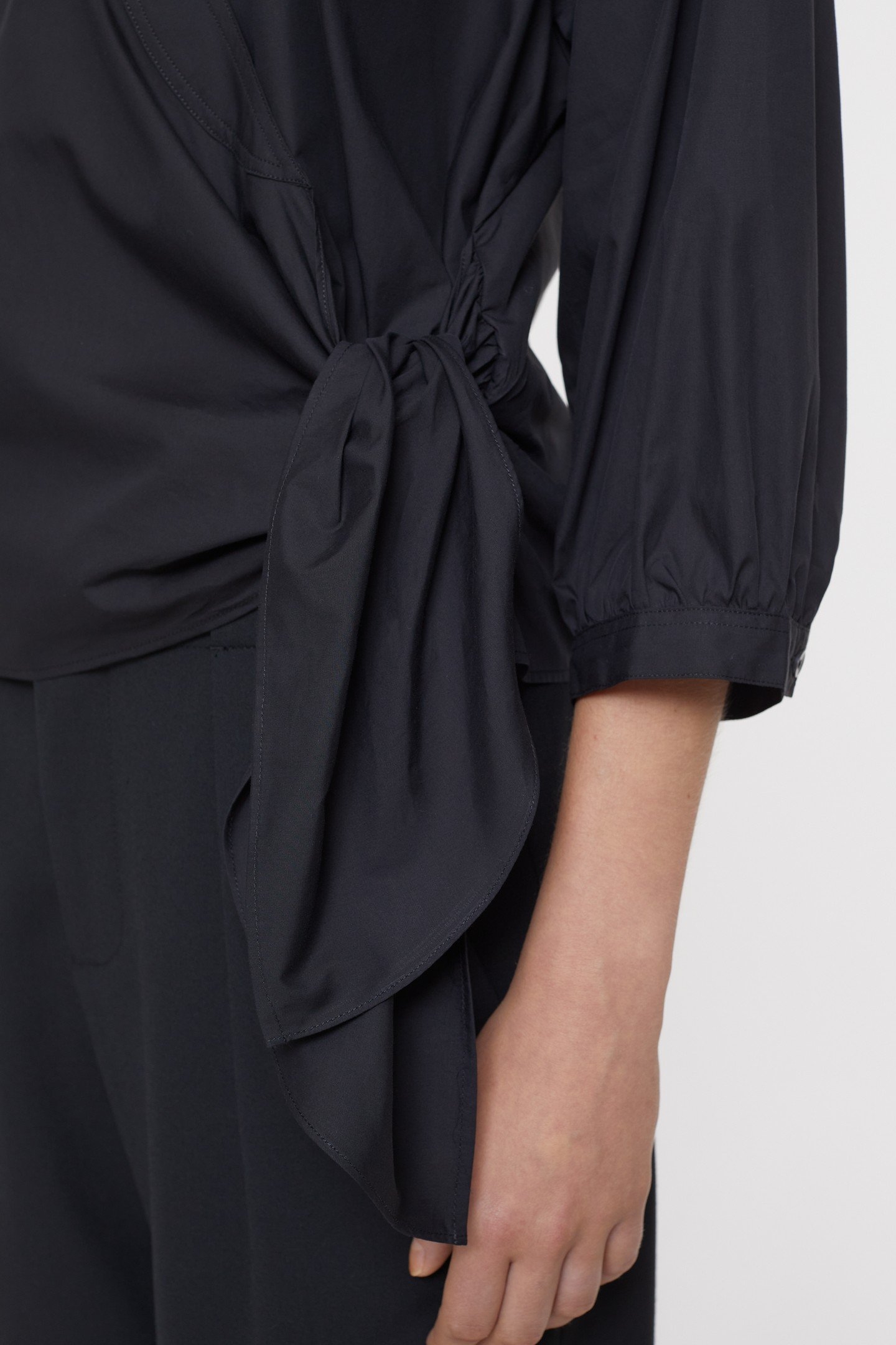 WRAPED TOP SHIRTS & BLOUSES BLACK 5