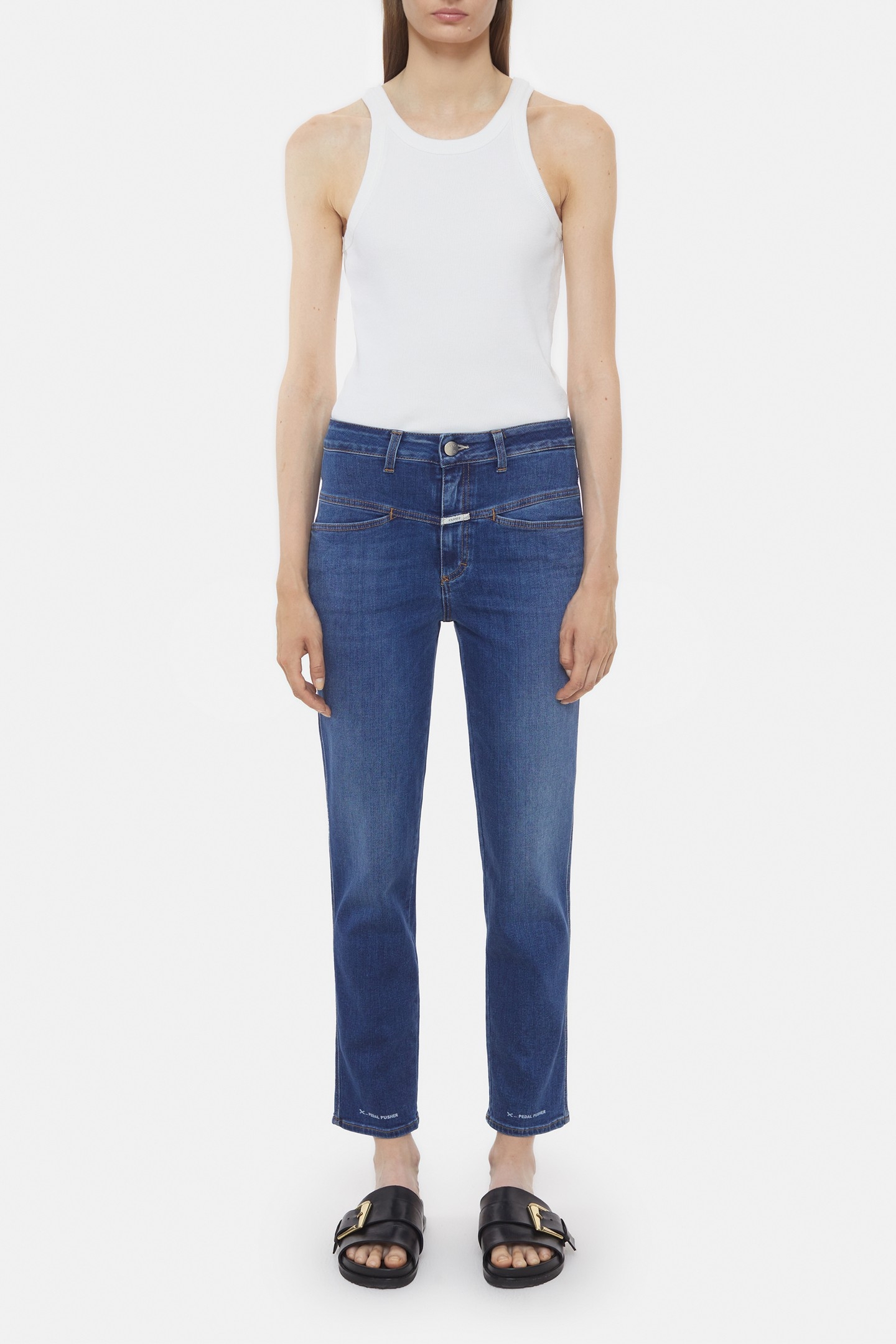 PEDAL PUSHER JEANS MID BLUE 3