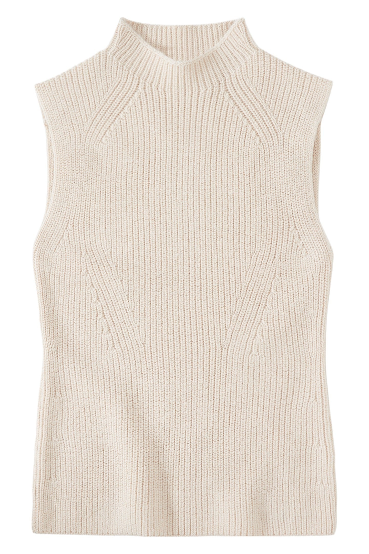 TURTLE NECK VEST KNITS IVORY 4