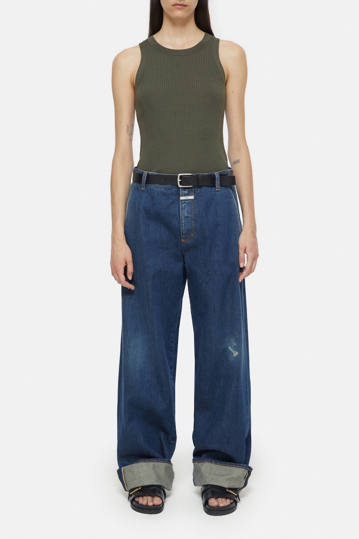 RACER TOP KNITS ARMY GREEN 1