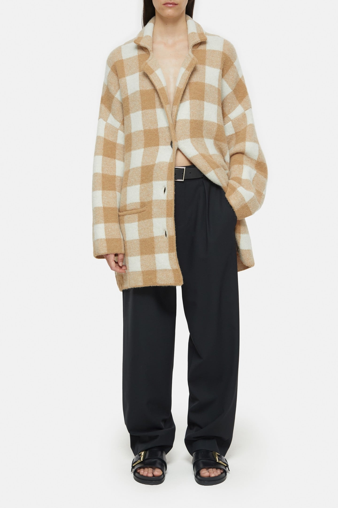 KNITTED SHACKET KNITS CHINO BEIGE 4