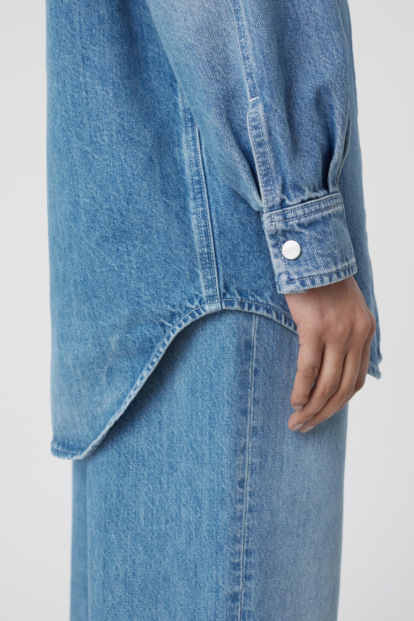 DENIM OVERSHIRT MID BLUE 6