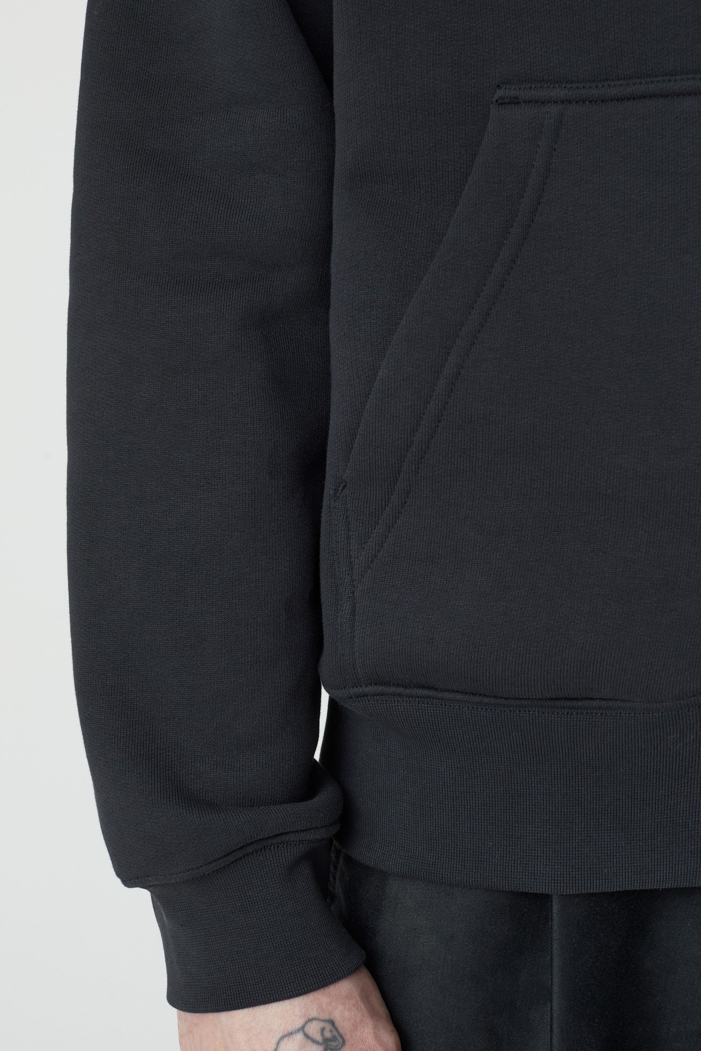 HALF ZIP SWEAT T-SHIRTS BLACK 4