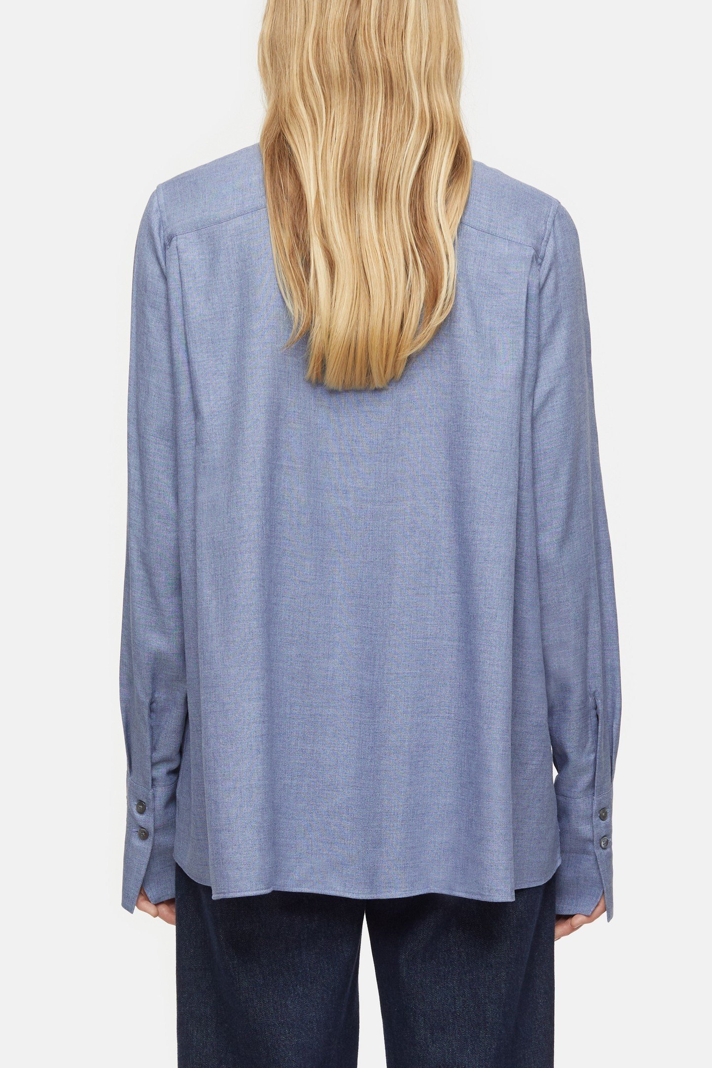 PLEAT BLOUSE SHIRT DARK NIGHT 3