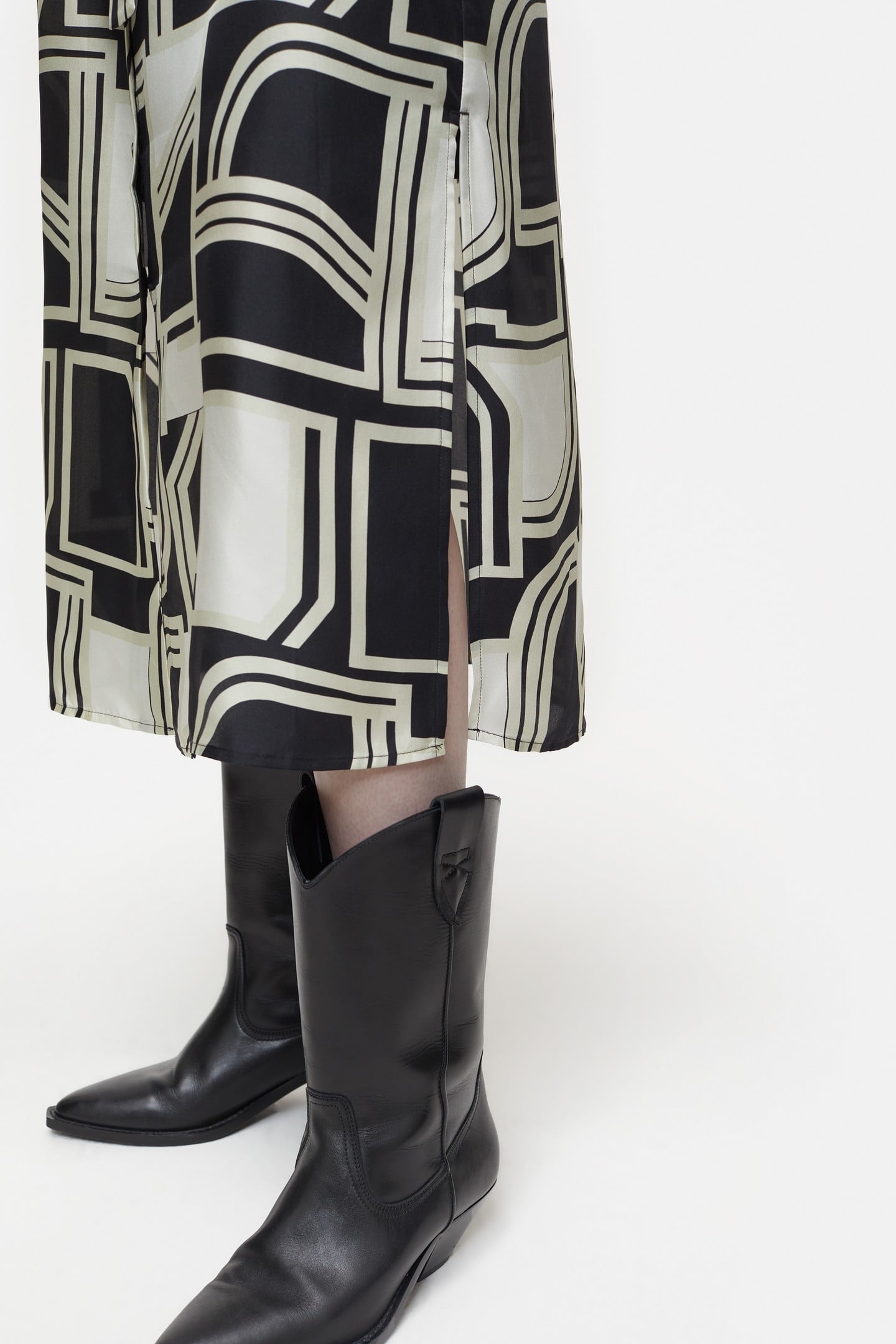 LONG SHIRT DRESS BLACK 5