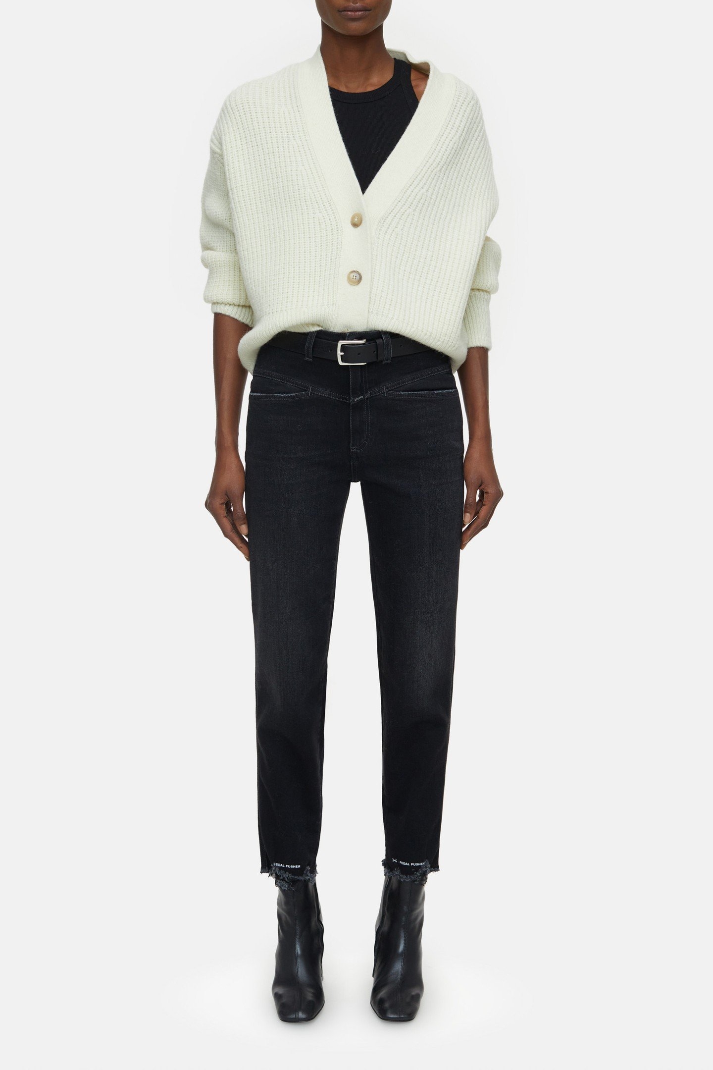 PEDAL PUSHER JEANS DARK GREY 1