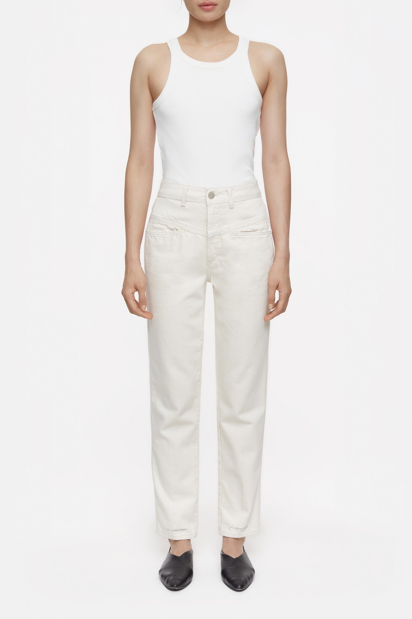 PEDAL PUSHER JEANS IVORY 2
