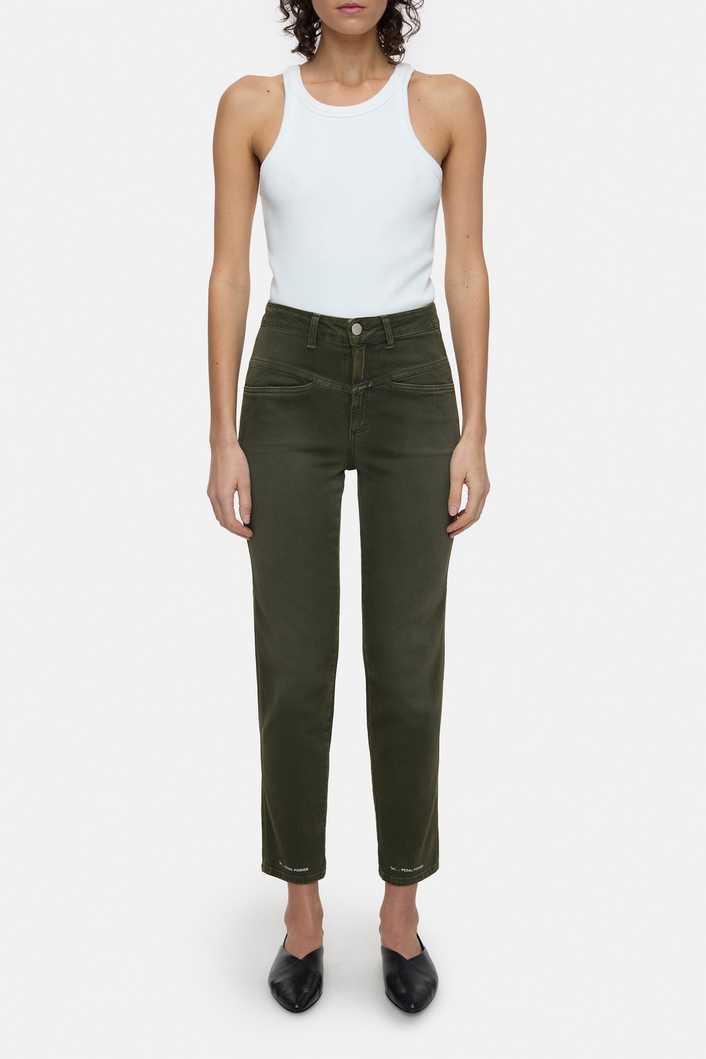 PEDAL PUSHER JEANS GREEN WEED 3