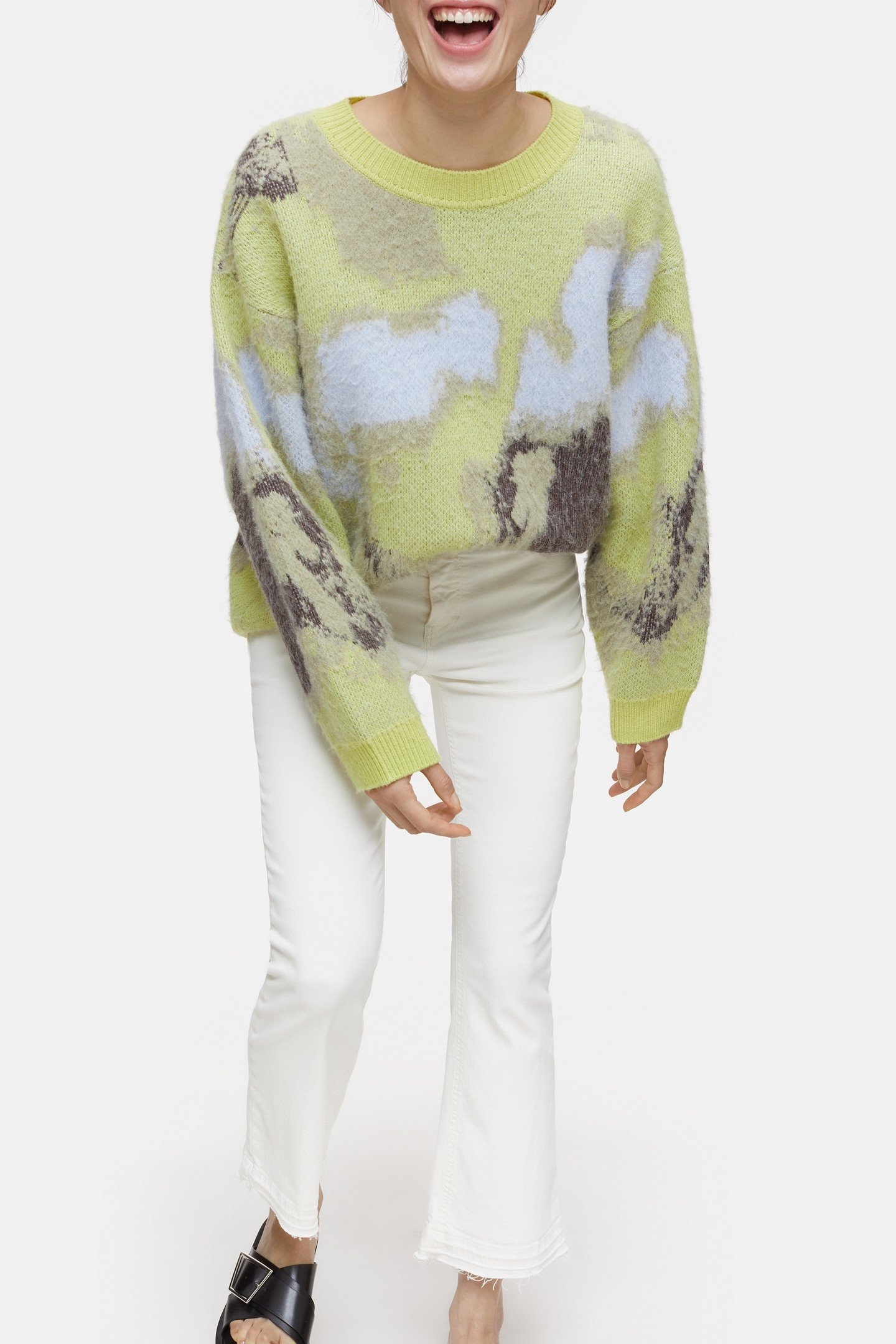 CREW NECK LONG SLEEVE KNITS PRIMARY YELLOW 4