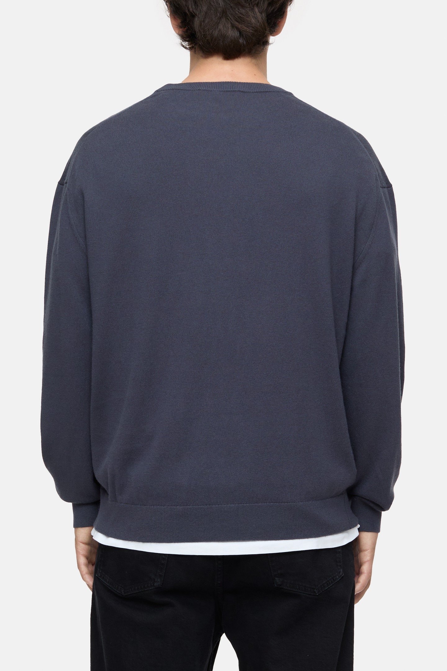 CREWNECK LONG SLEEVE KNITS SMOKEY BLUE 2