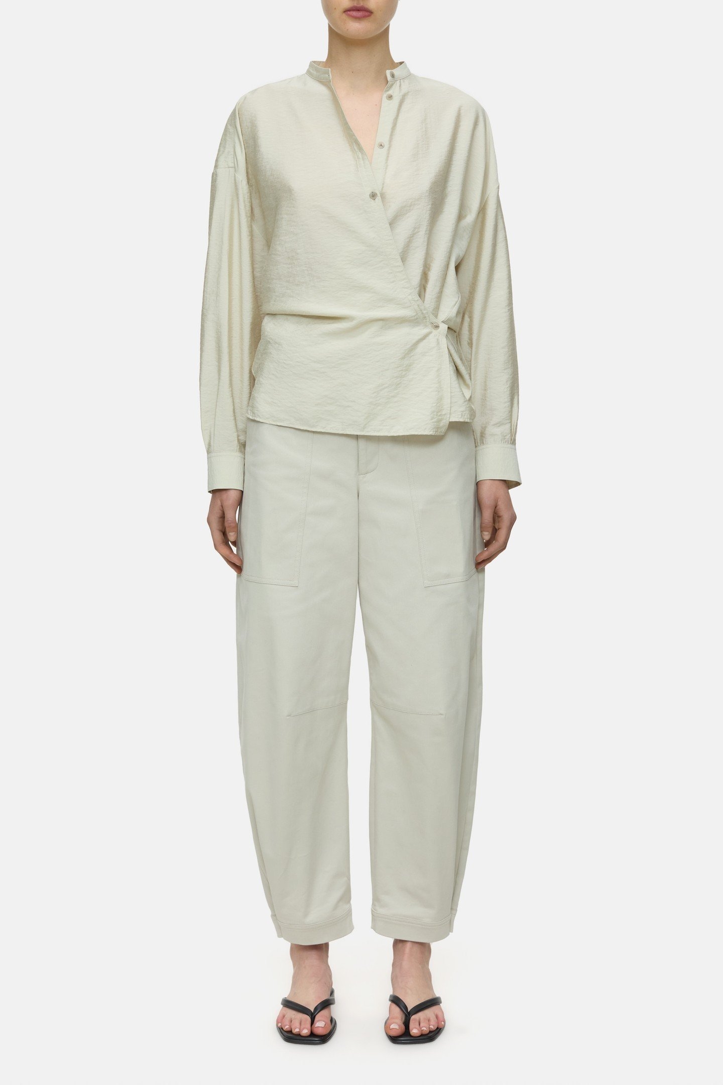 WRAP BLOUSE SHIRT SABBIA BEIGE 2