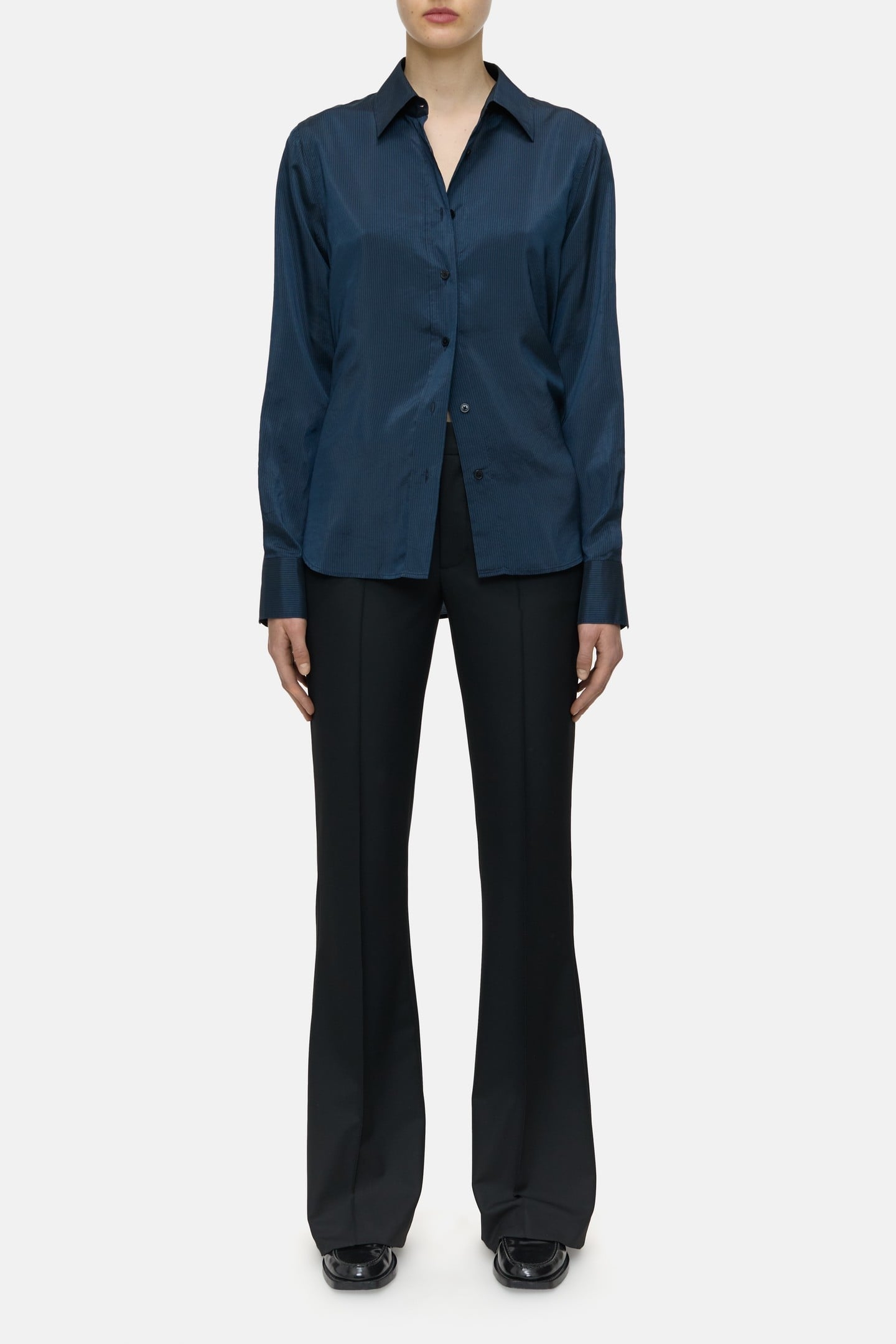 STRAIGHT FITTED SHIRT & BLOUSES SPACE BLUE 2