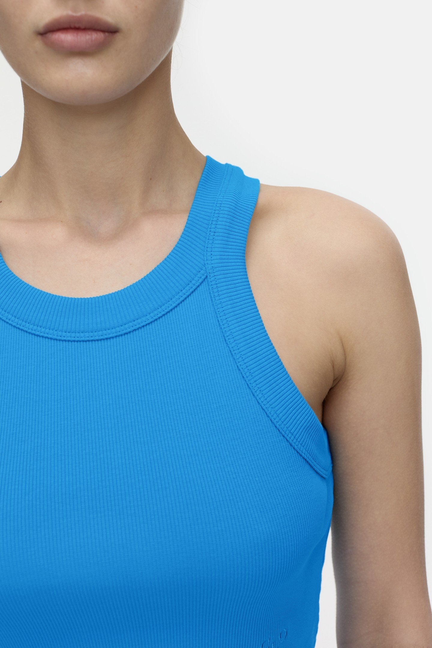 CROPPED RACER TOP T-SHIRTS LAKE BLUE 5