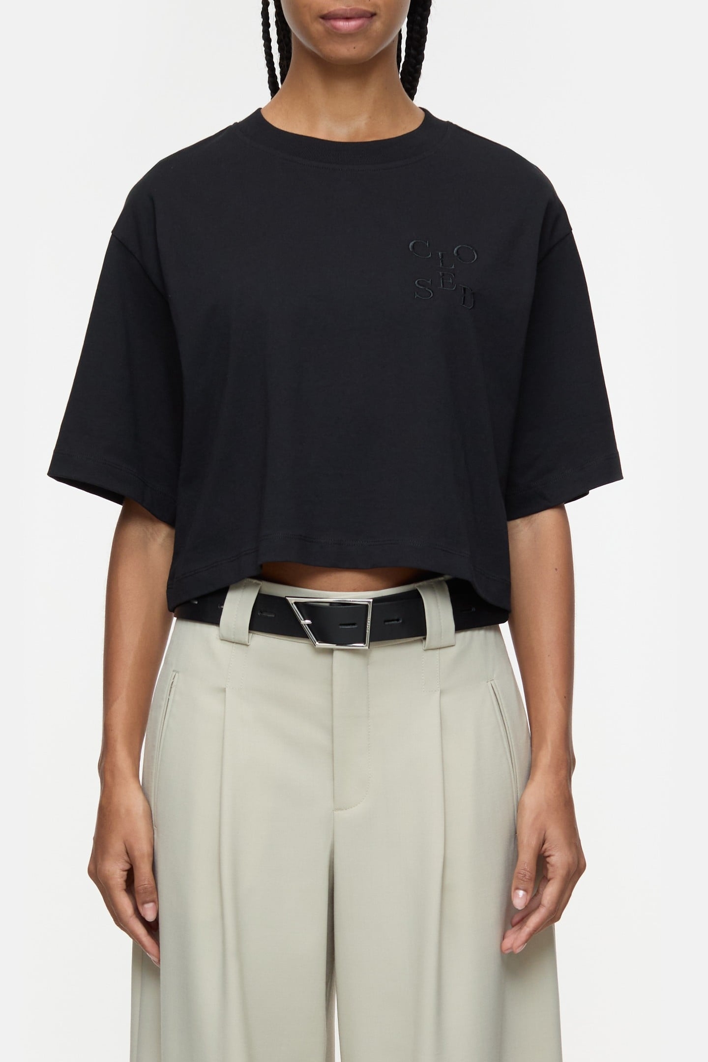 CROPPPED T-SHIRT T-SHIRTS BLACK 1