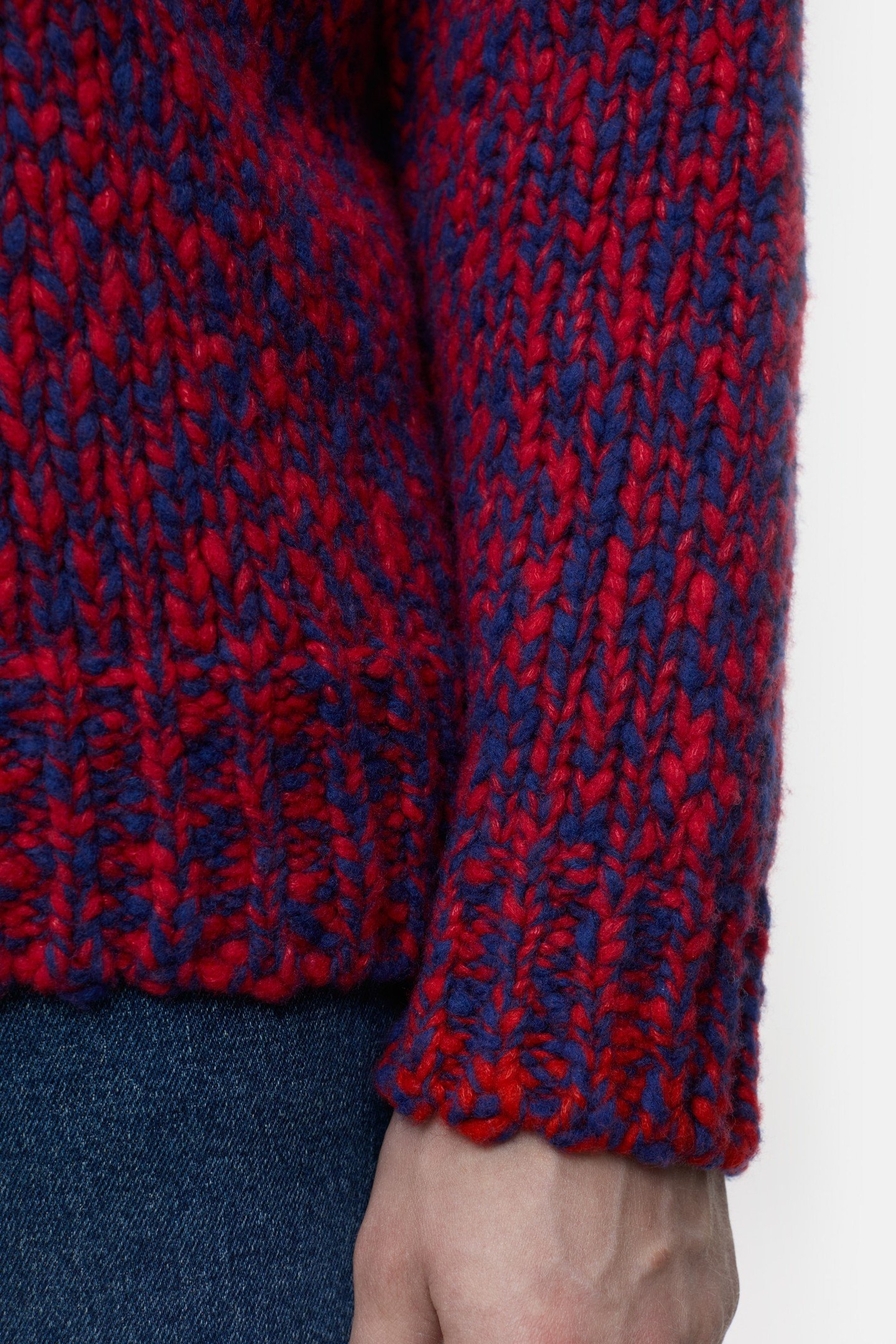 CREW NECK RAGLAN JUMPER KNITS CHILI PEPPER RED 3