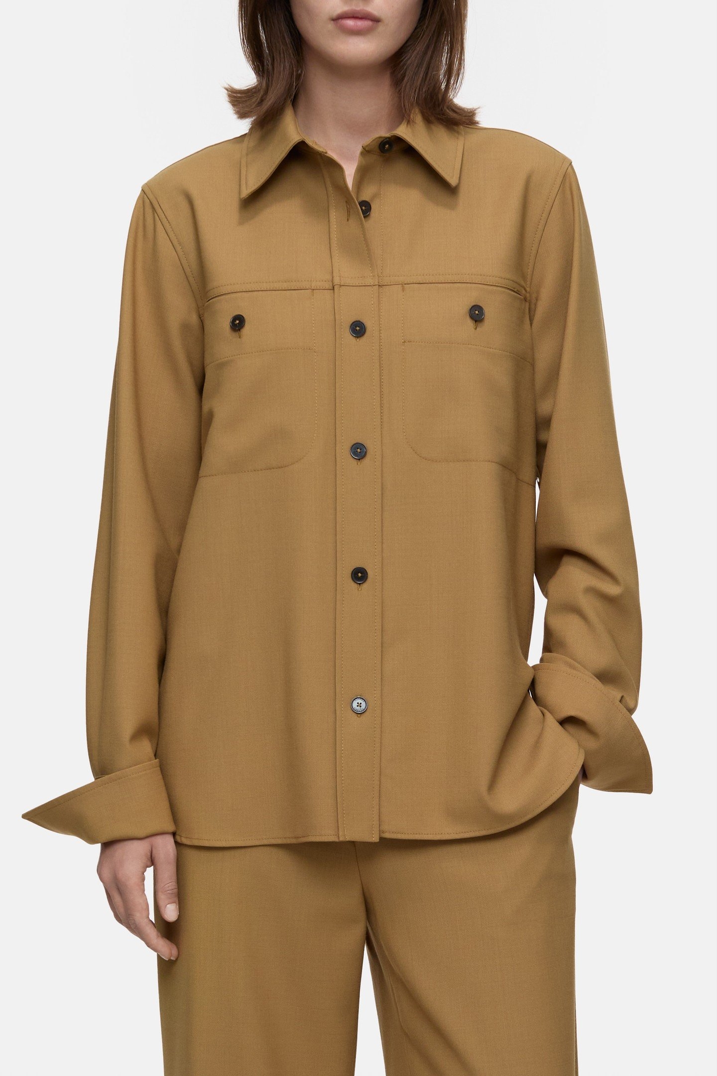 FITTED UTILITY SHIRT & BLOUSES TULLAMORE BROWN 1