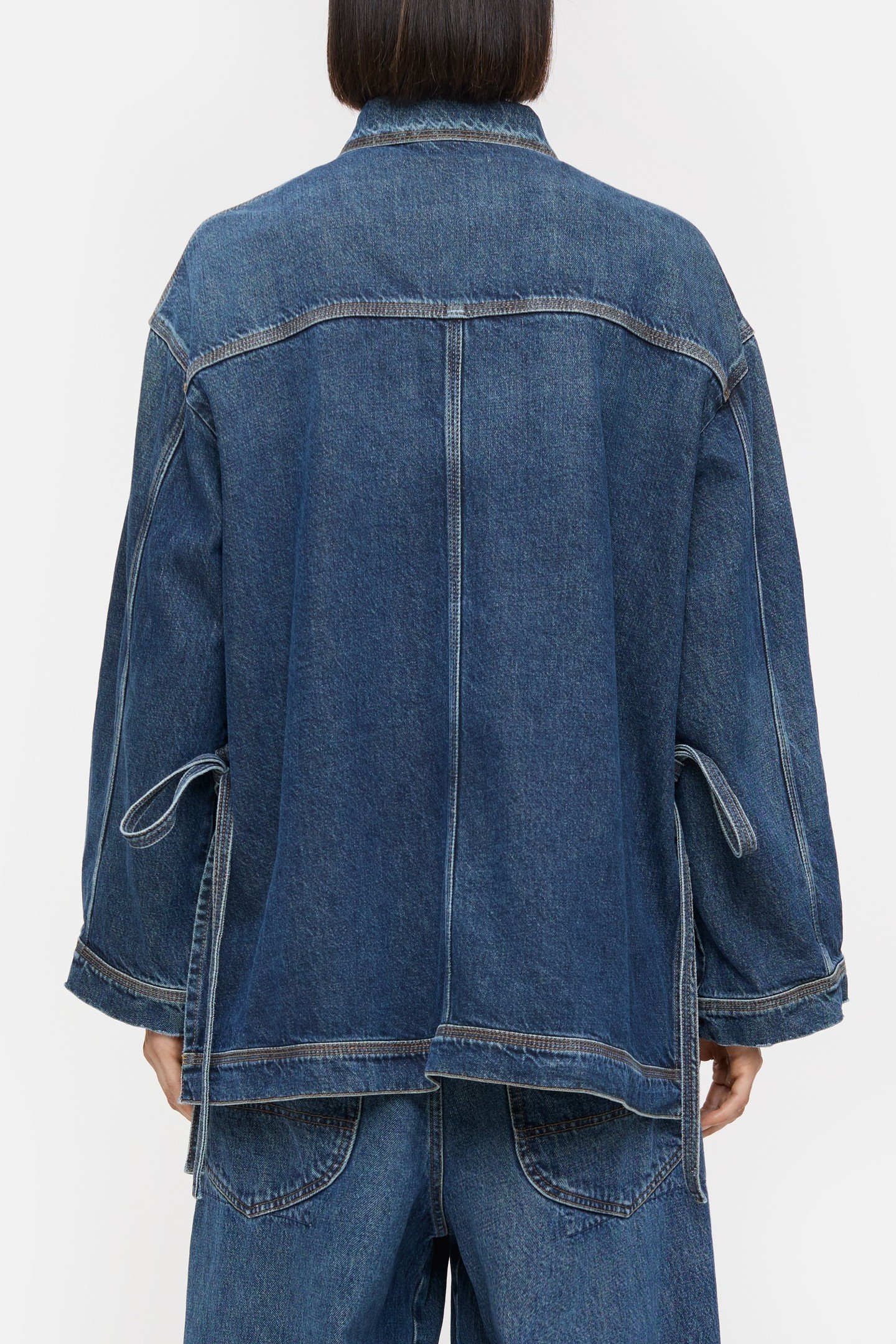 SHIRT WITH STRAPS CROPPED SHIRTS & BLOUSES DARK BLUE 5