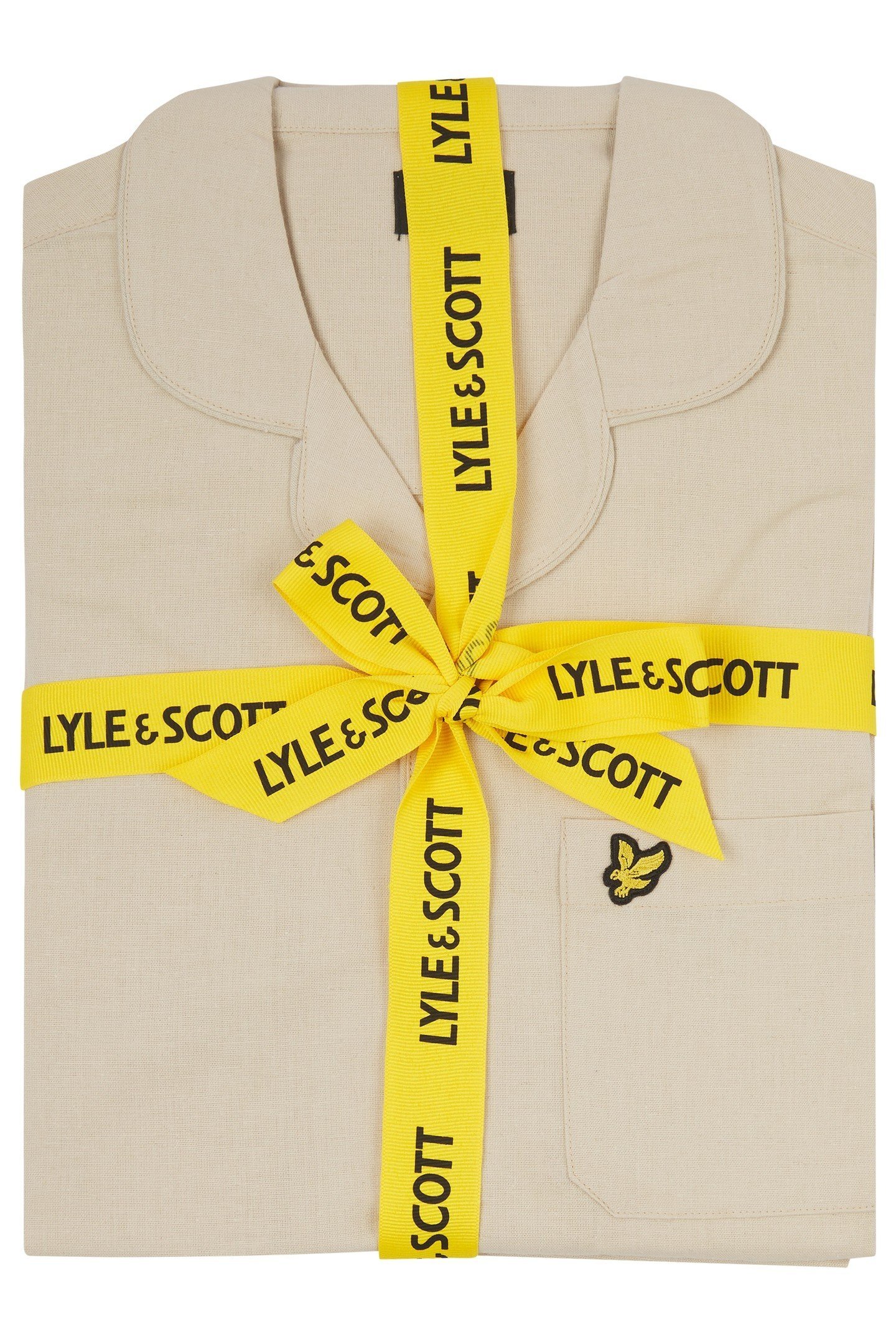 REMMINGTON SHORT SLEEVE FLAX SLEEP SUIT PUMICE STONE 6