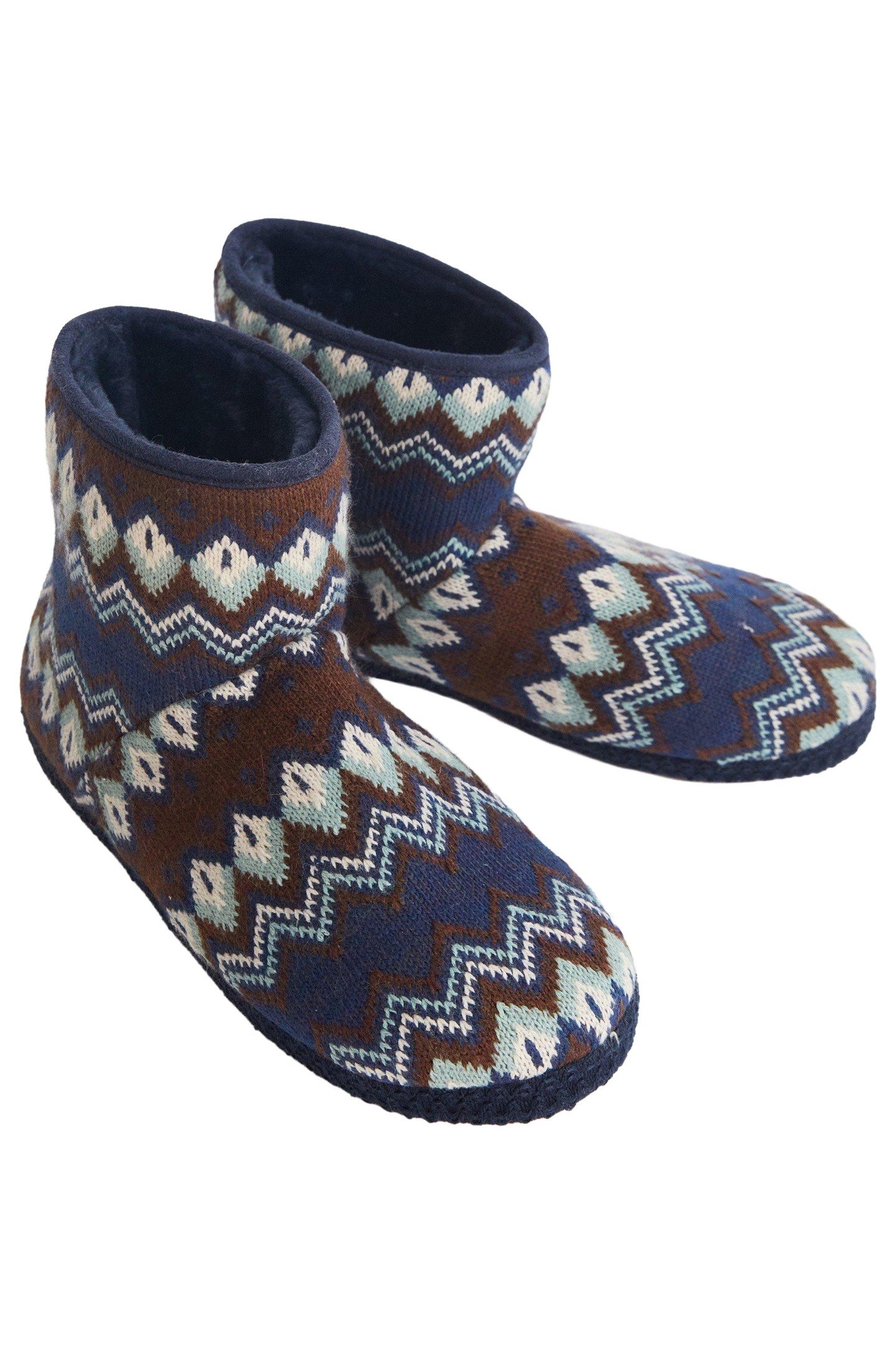 FAIRISLE KNITTED BOOTIE NAVY MULTI 2