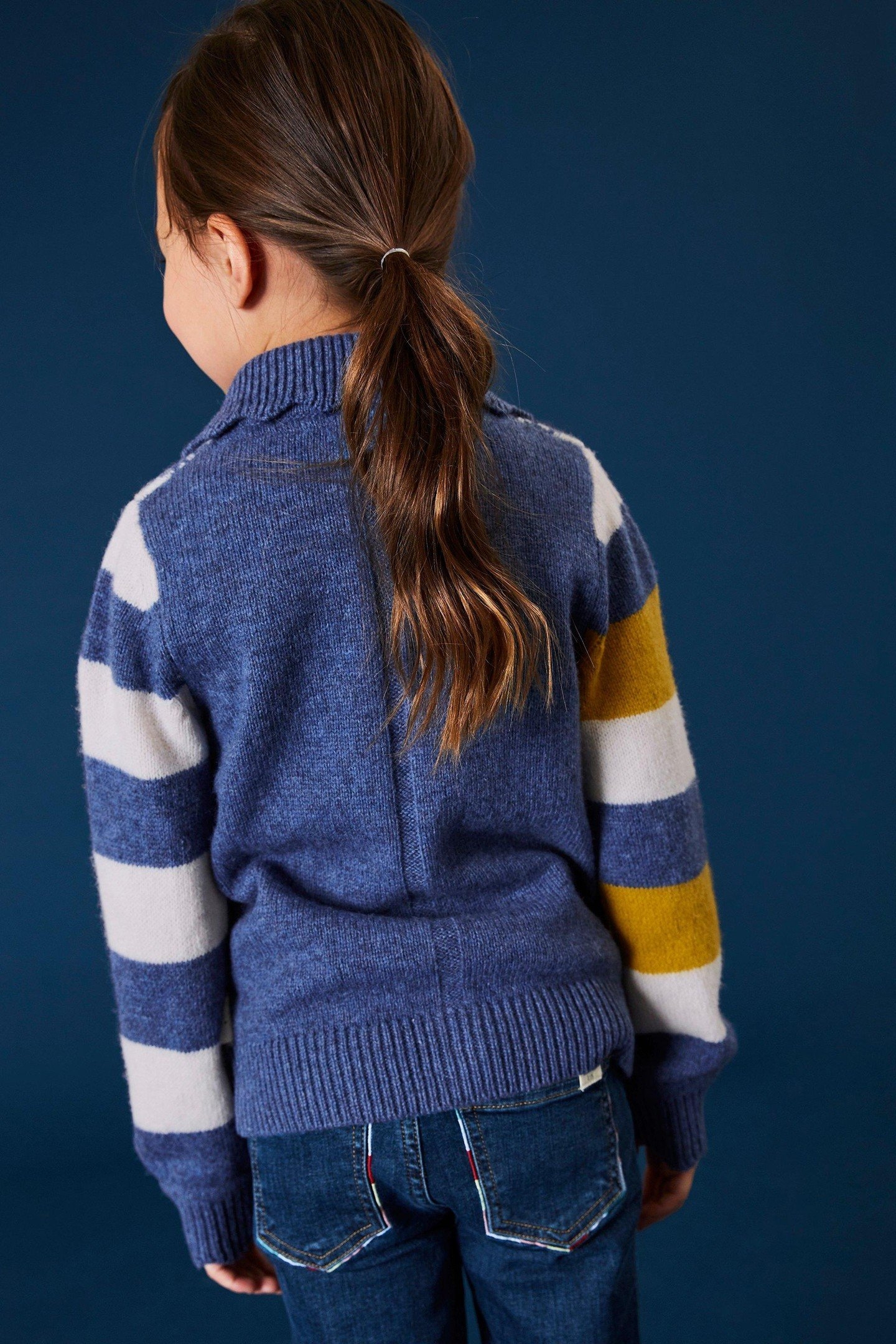 FAIRISLE COLLARED CARDIGAN BLUE MULTI 3