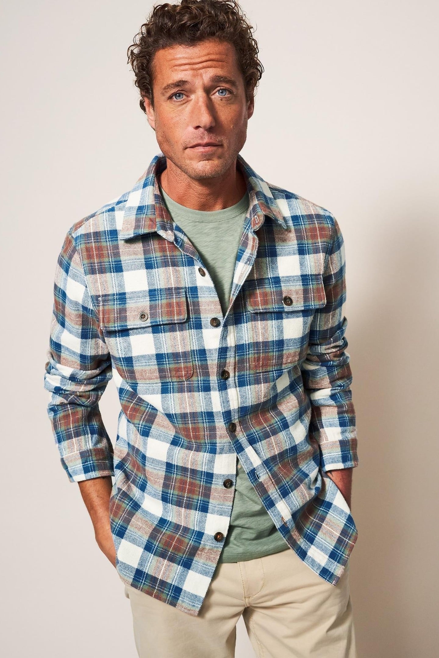 DARWEN CHECK OVERSHIRT BROWN MULTI 2