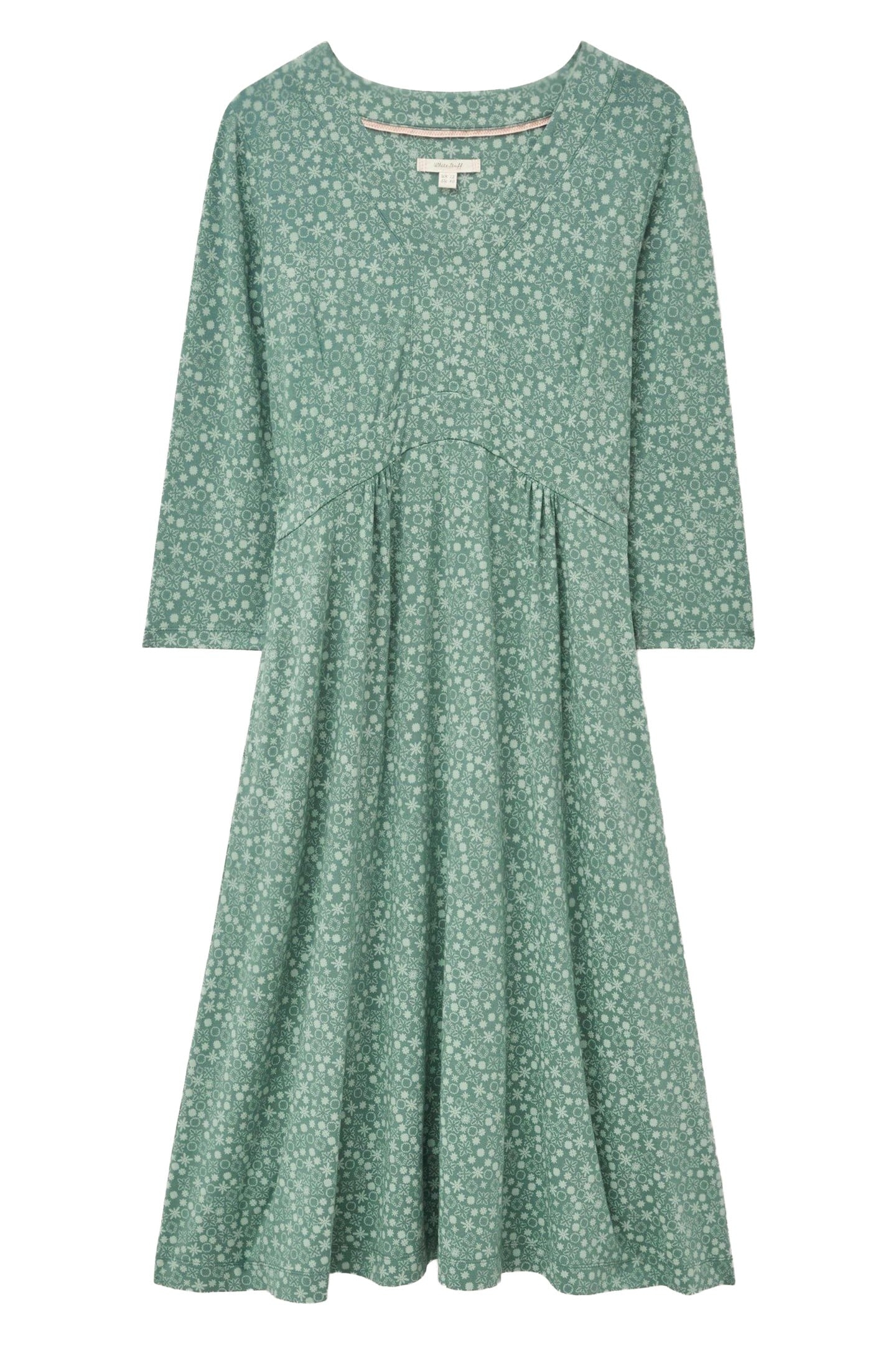 ESME JERSEY MIDI DRESS GREEN MULTI 3