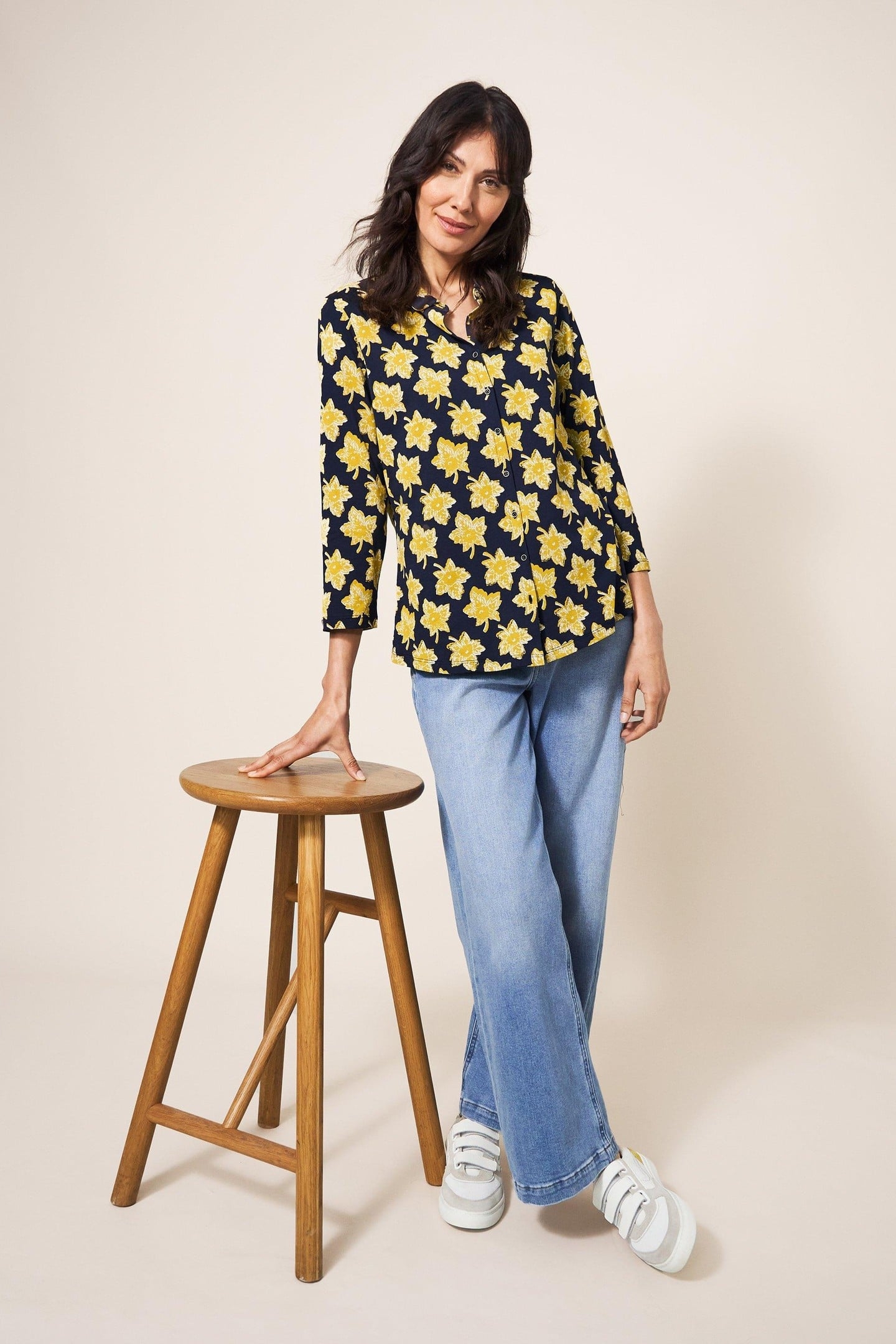 COSMIC JERSEY SHIRT CHARTREUSE PRINT 1