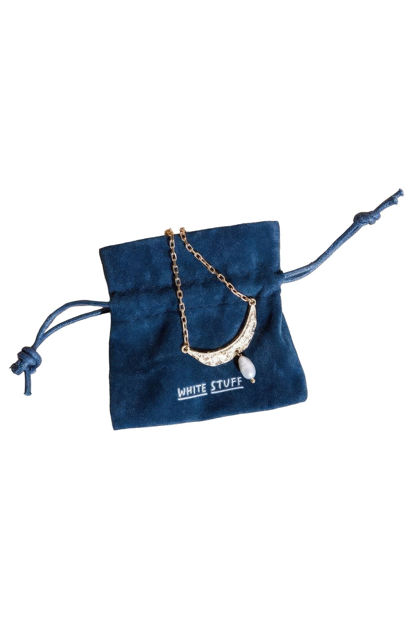 GOLD PLATED PEARL NECKLACE GOLD TONE METALLIC 3