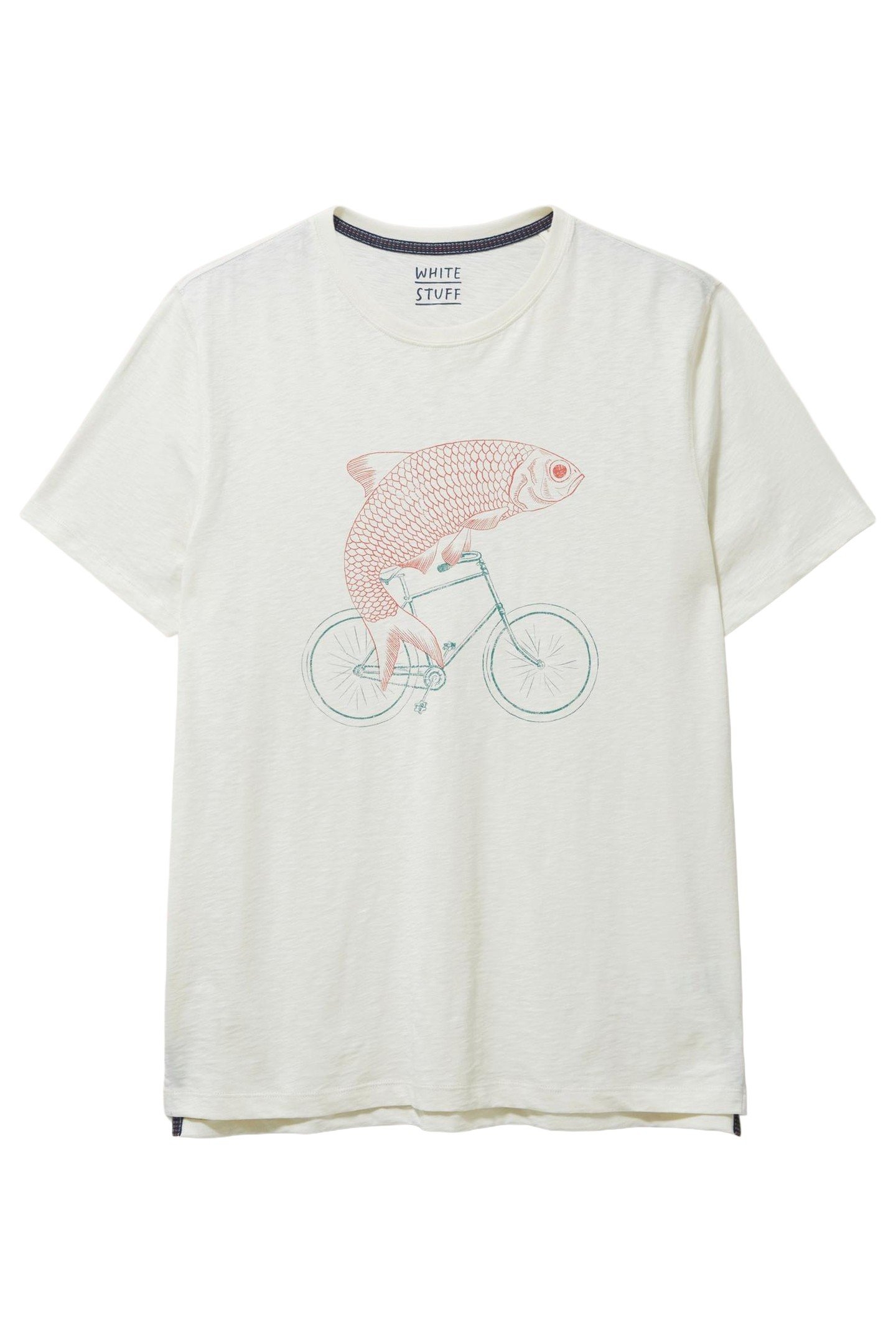FISH ON A BIKE GRAPHIC TEE NATURAL WHITE 3