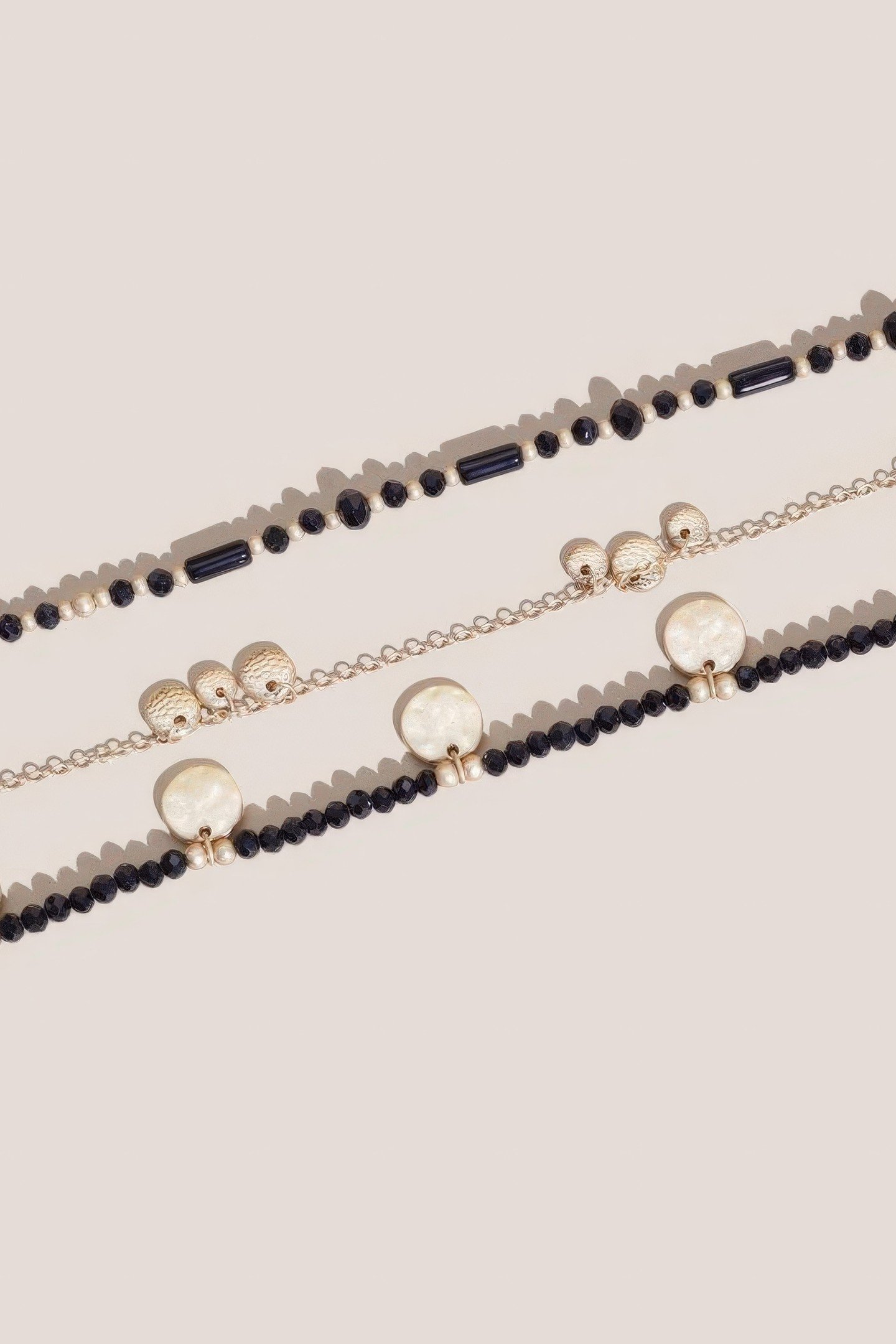 MULTI LAYER BEAD NECKLACE BLACK MULTI 3