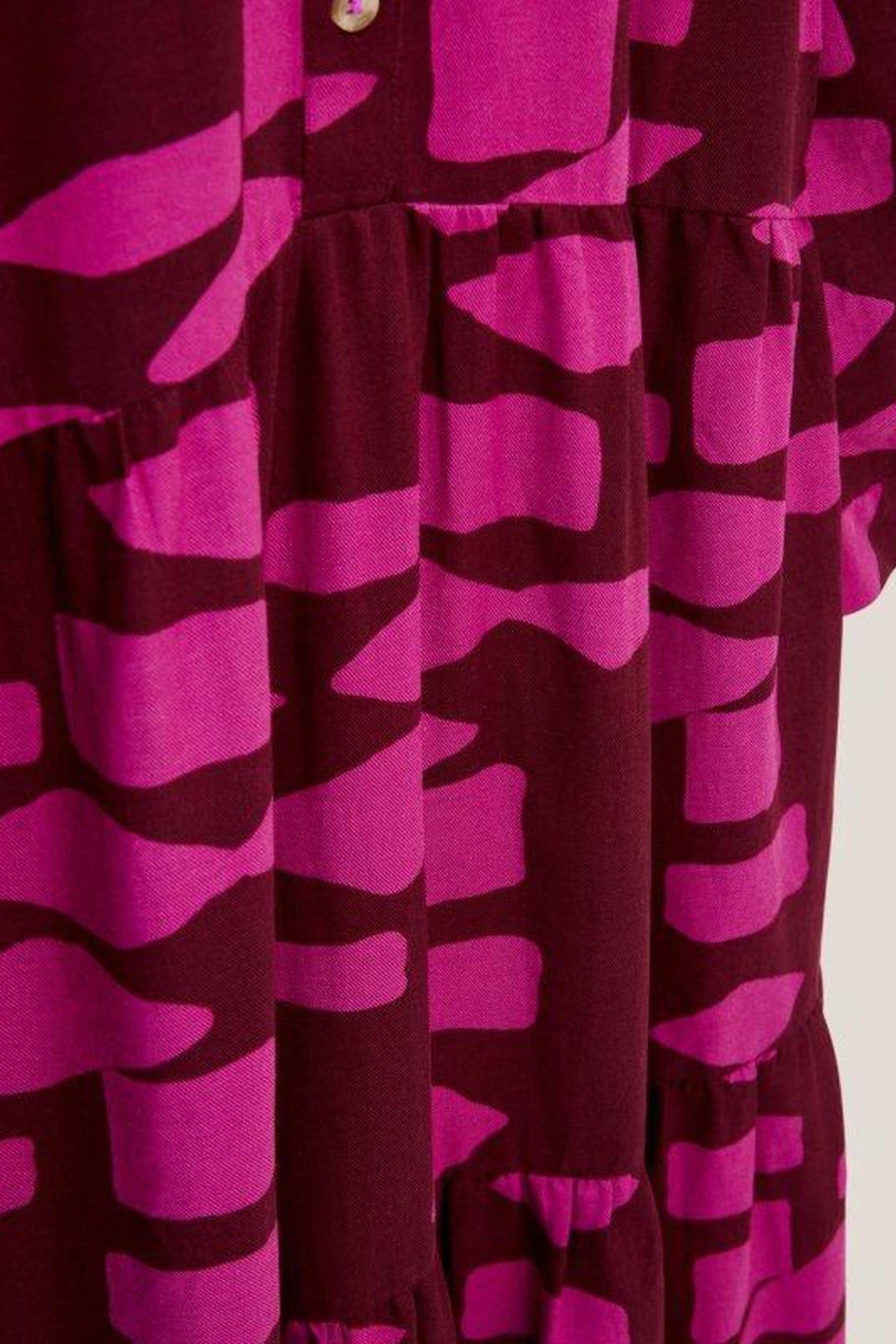 MAYA TIERED SHIRT DRESS PLUM PRINT 2