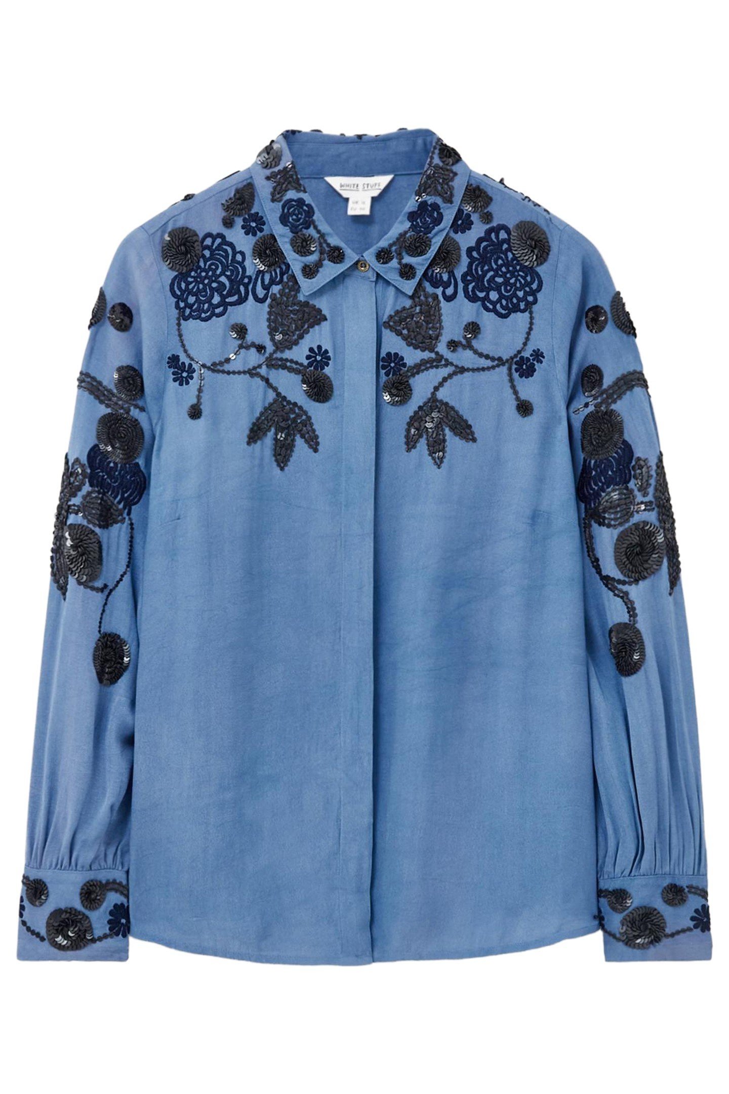 ARDEN SEQUIN SHIRT BLUE MULTI 2