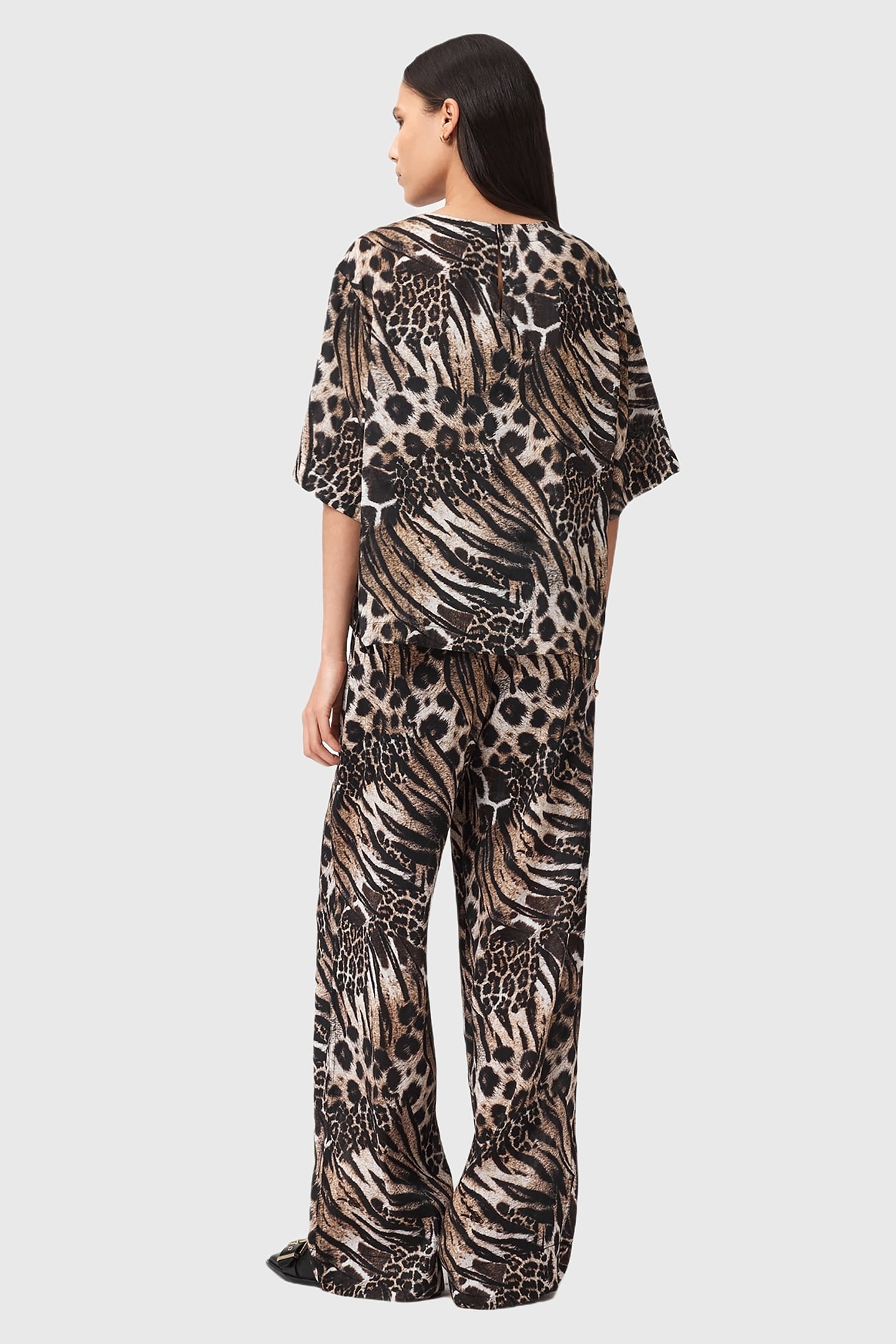 CHARLI LINEN TROUSER TRIO TAUPE BROWN 5