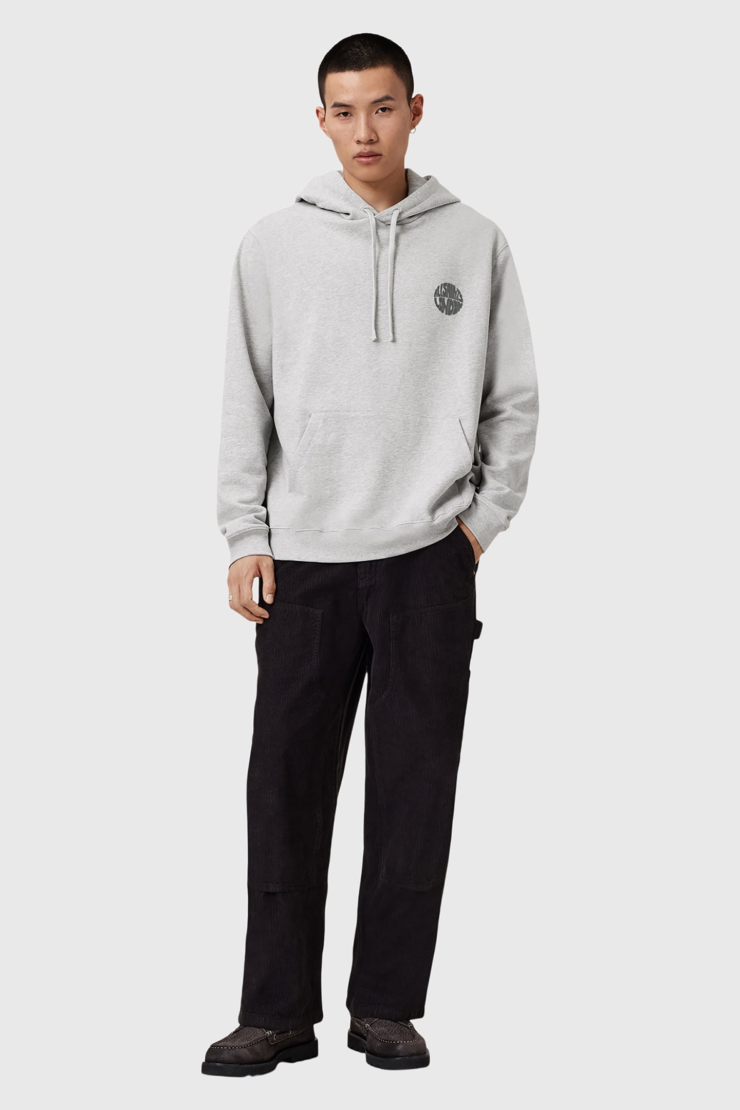 WAVED OTH HOODY LIGHT GREY MARL 2