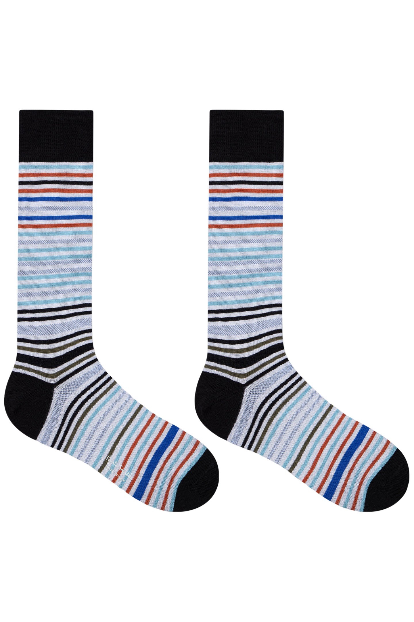 SOCK GAVIN STRIPE BLACK 1