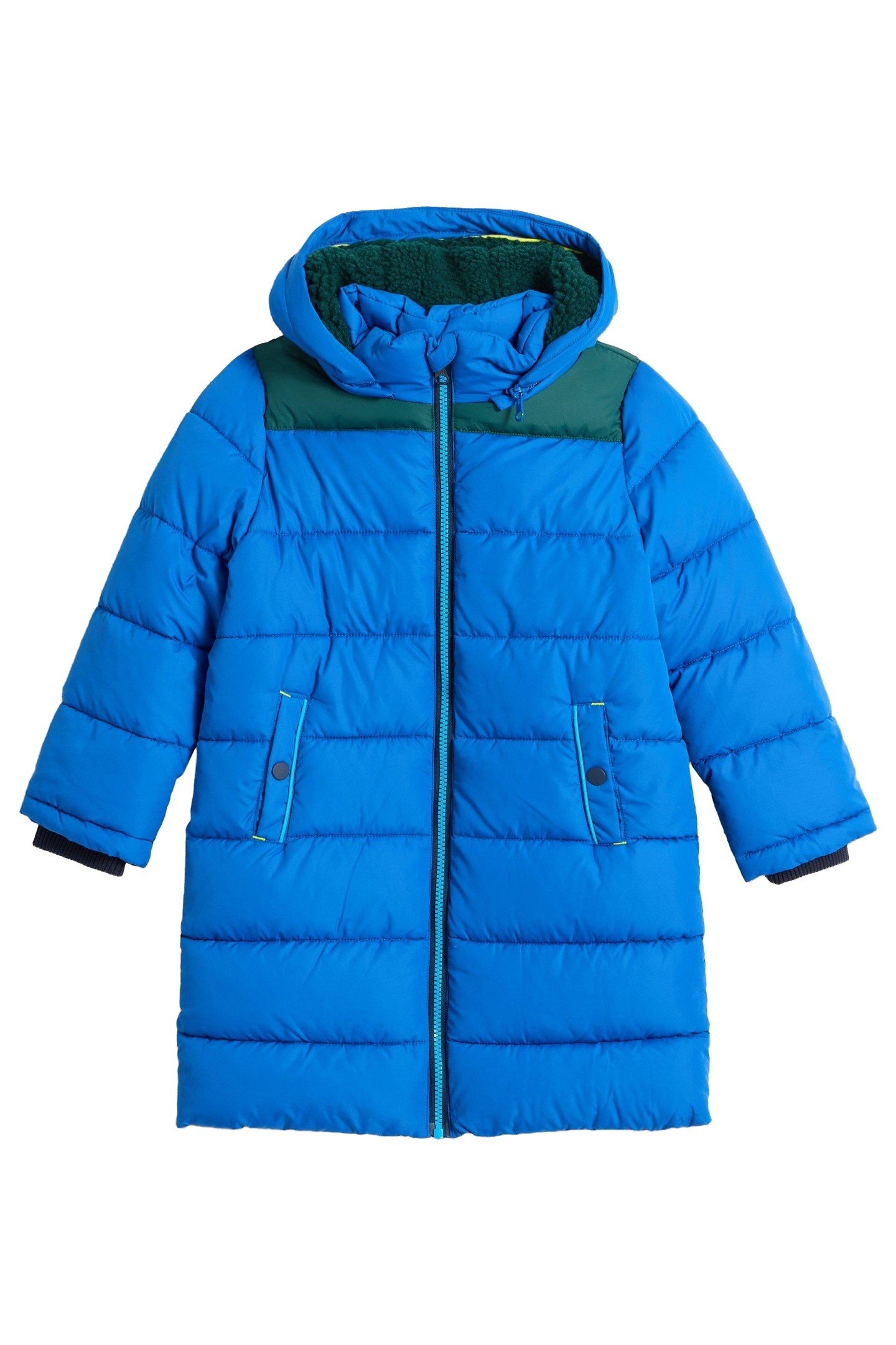 LONG PUFFER COAT BRIGHT BLUE 3