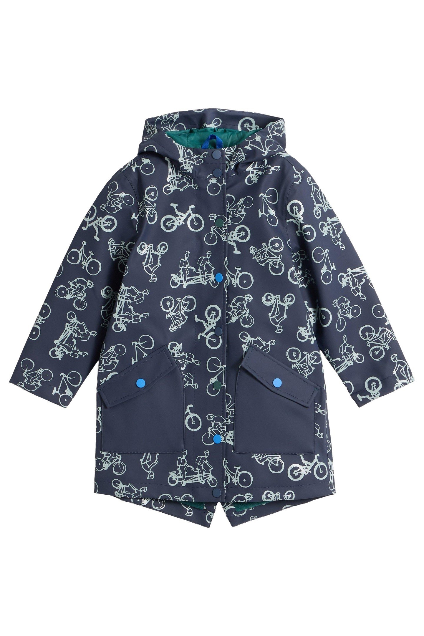 BIKE PRINTED RAINCOAT NAVY PRINT 1