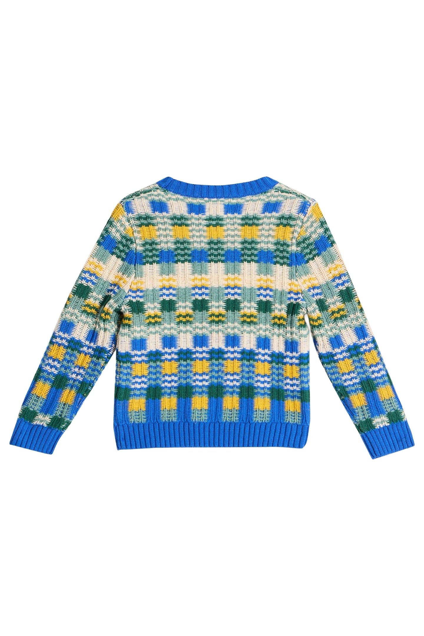 CHECKERBOARD JUMPER BLUE MULTI 2