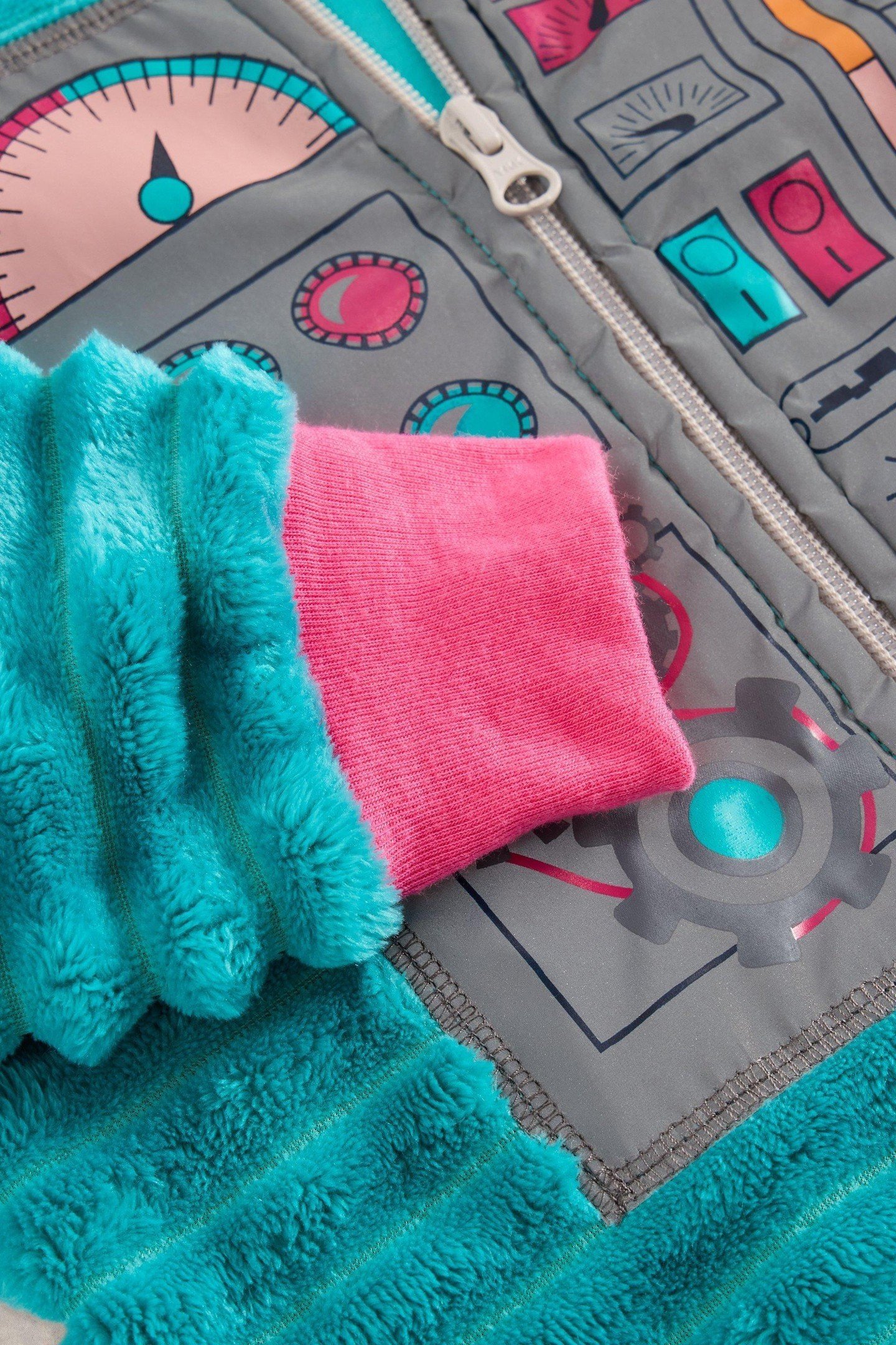 GIRLS ROBOT ONESIE LIGHT BLUE 2