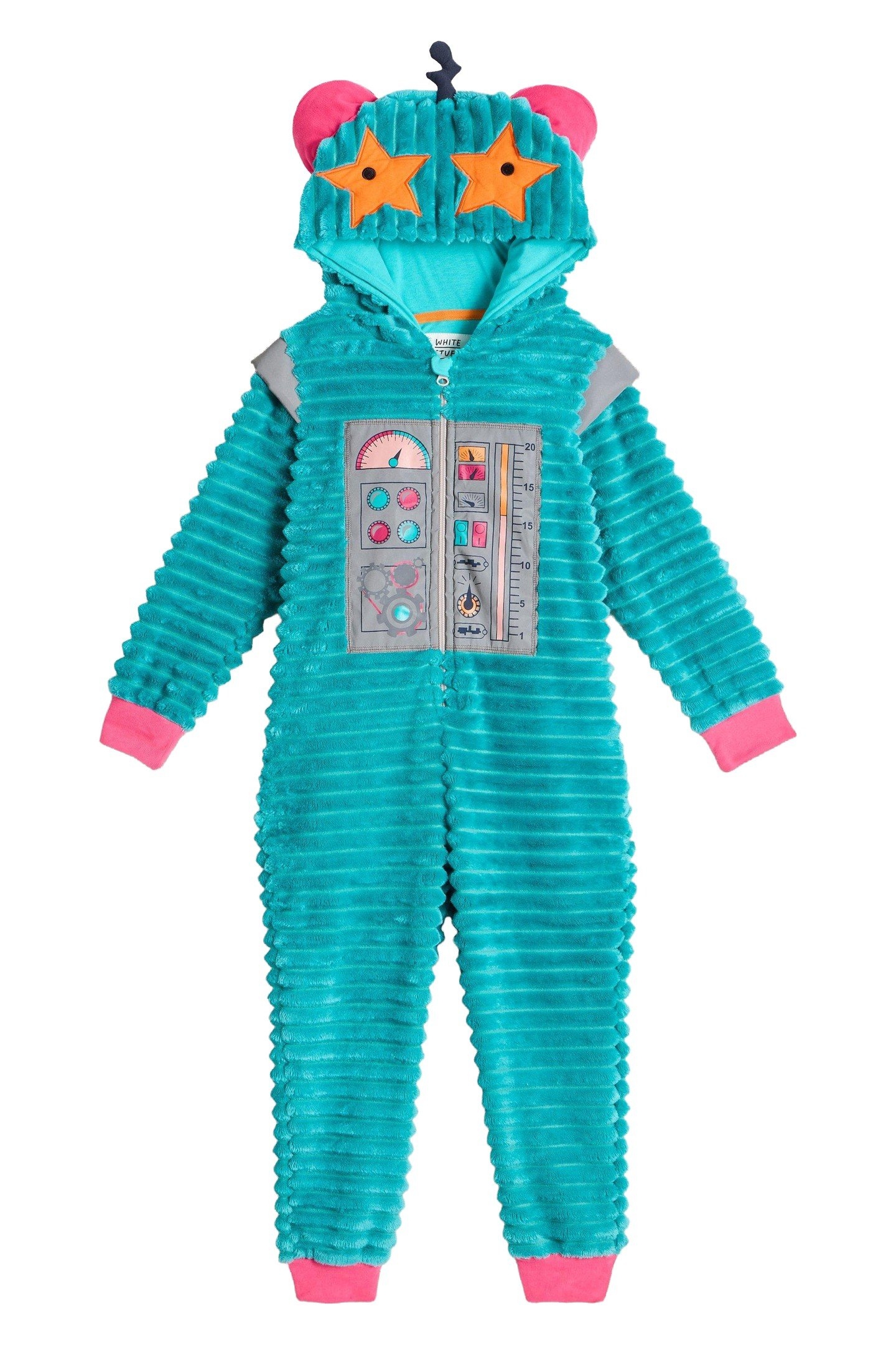 GIRLS ROBOT ONESIE LIGHT BLUE 3