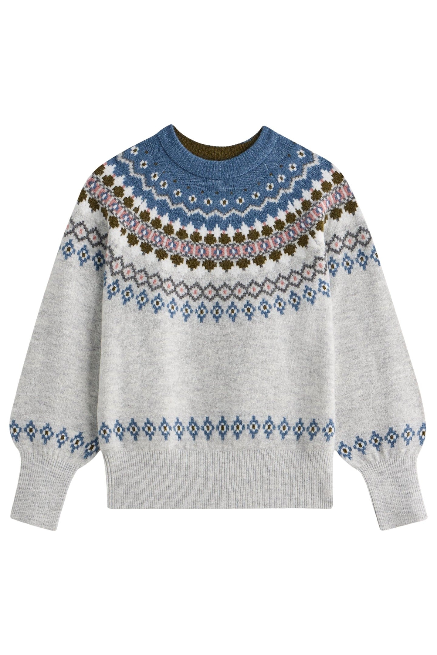 FAIRISLE JUMPER GREY MULTI 2