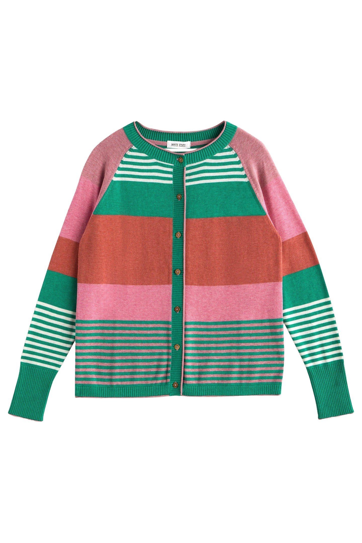LULU STRIPE CARDI PINK MULTI 3