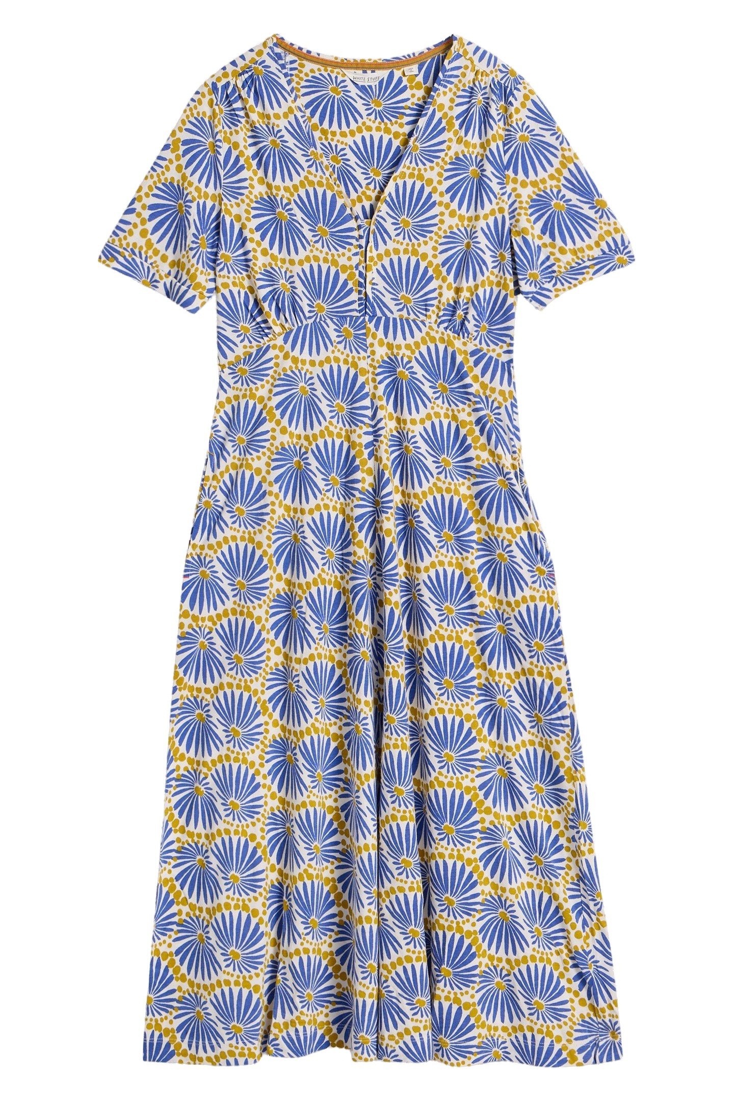 MEGAN JERSEY DRESS BLUE PRINT 3