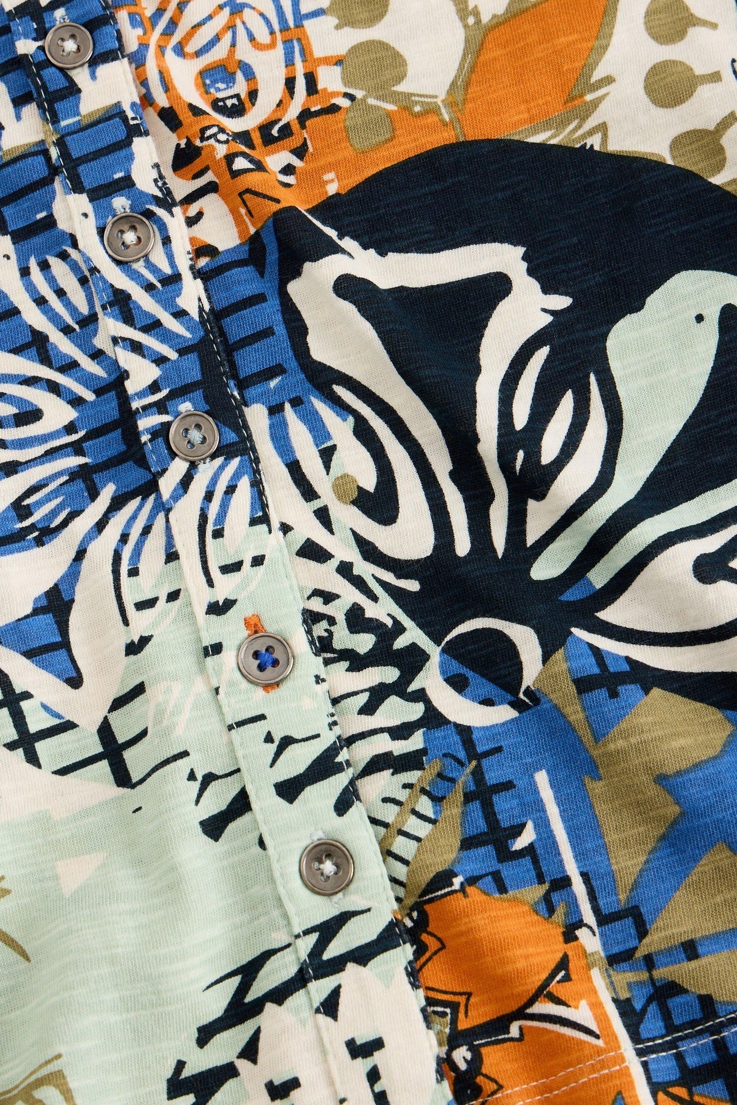 ANNIE JERSEY SHIRT ORANGE MULTI 4