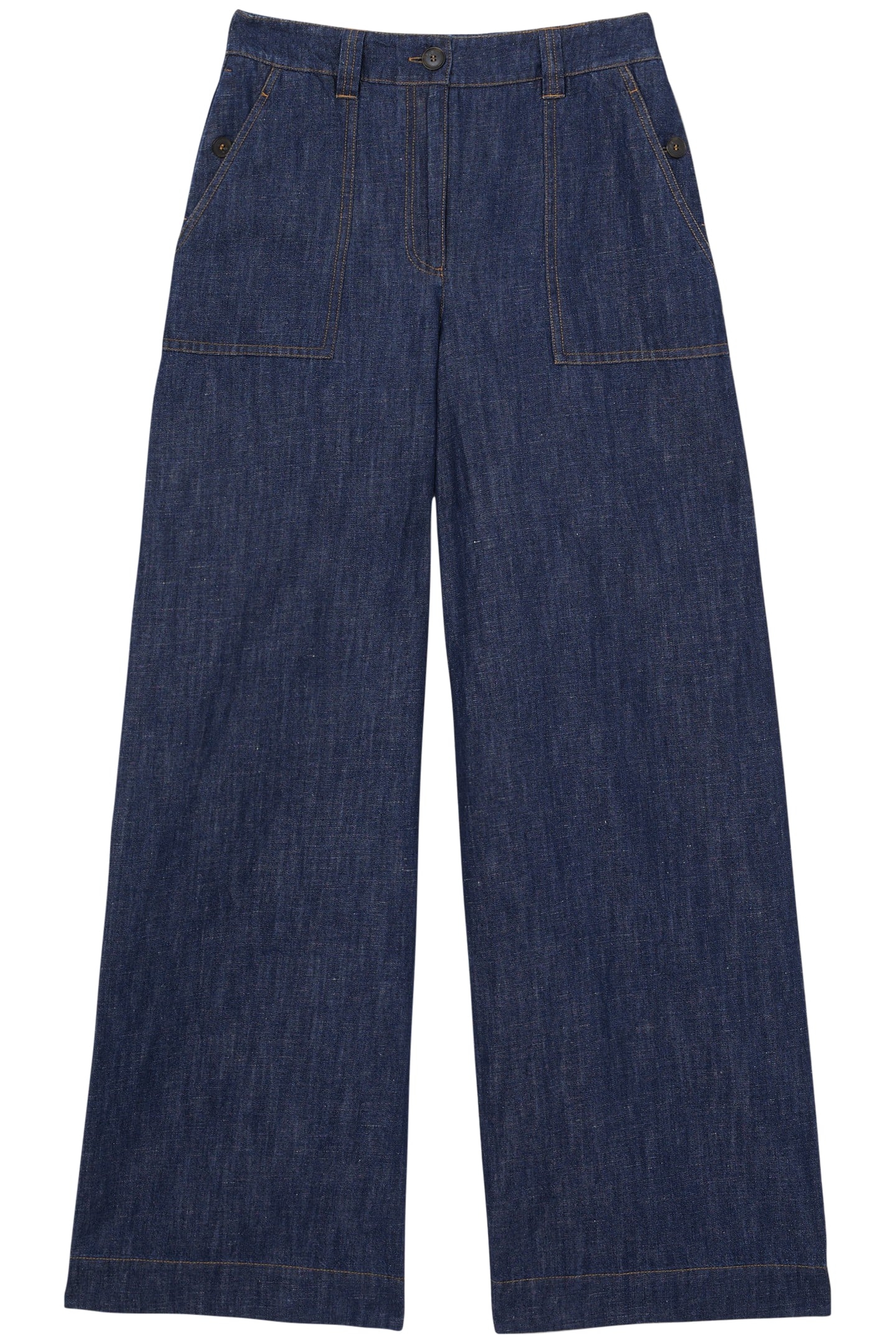 WIDE LEG LINEN TROUSER INDIGO 4
