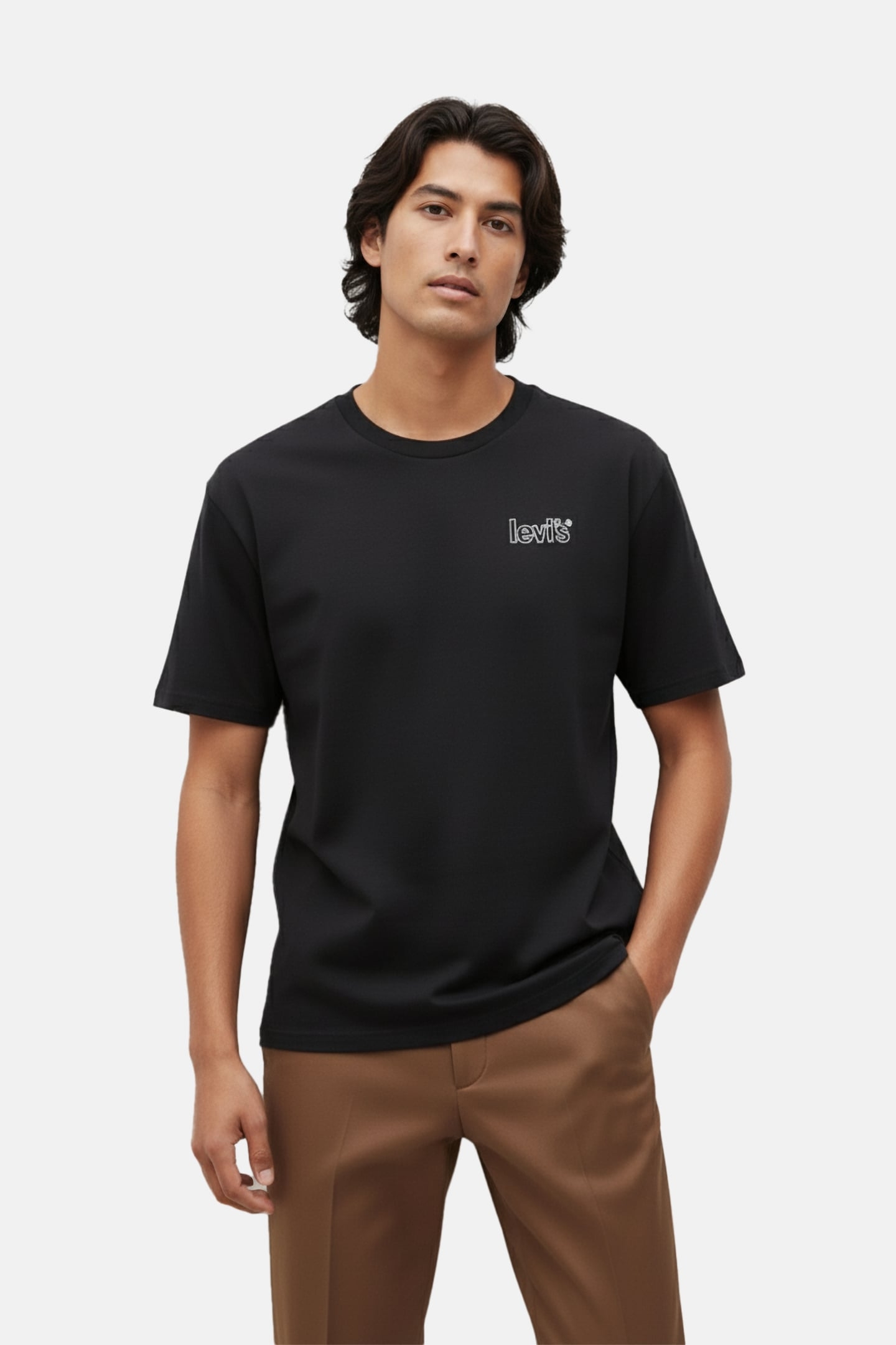 GRAPHIC CREWNECK TEE POSTER LOGO BLACK 1