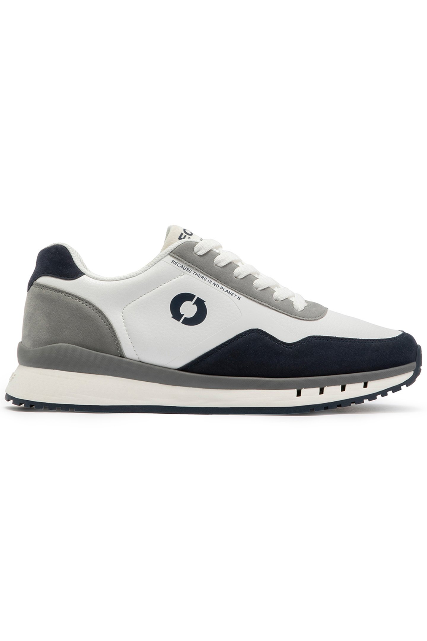 CERVINOALF LEATHER SNEAKERS WHITE/NAVY 1