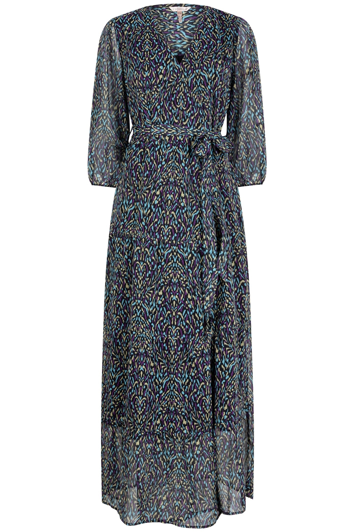 DRESS LAYERED WRAP OVER MAGICAL EARTH PRINT 7