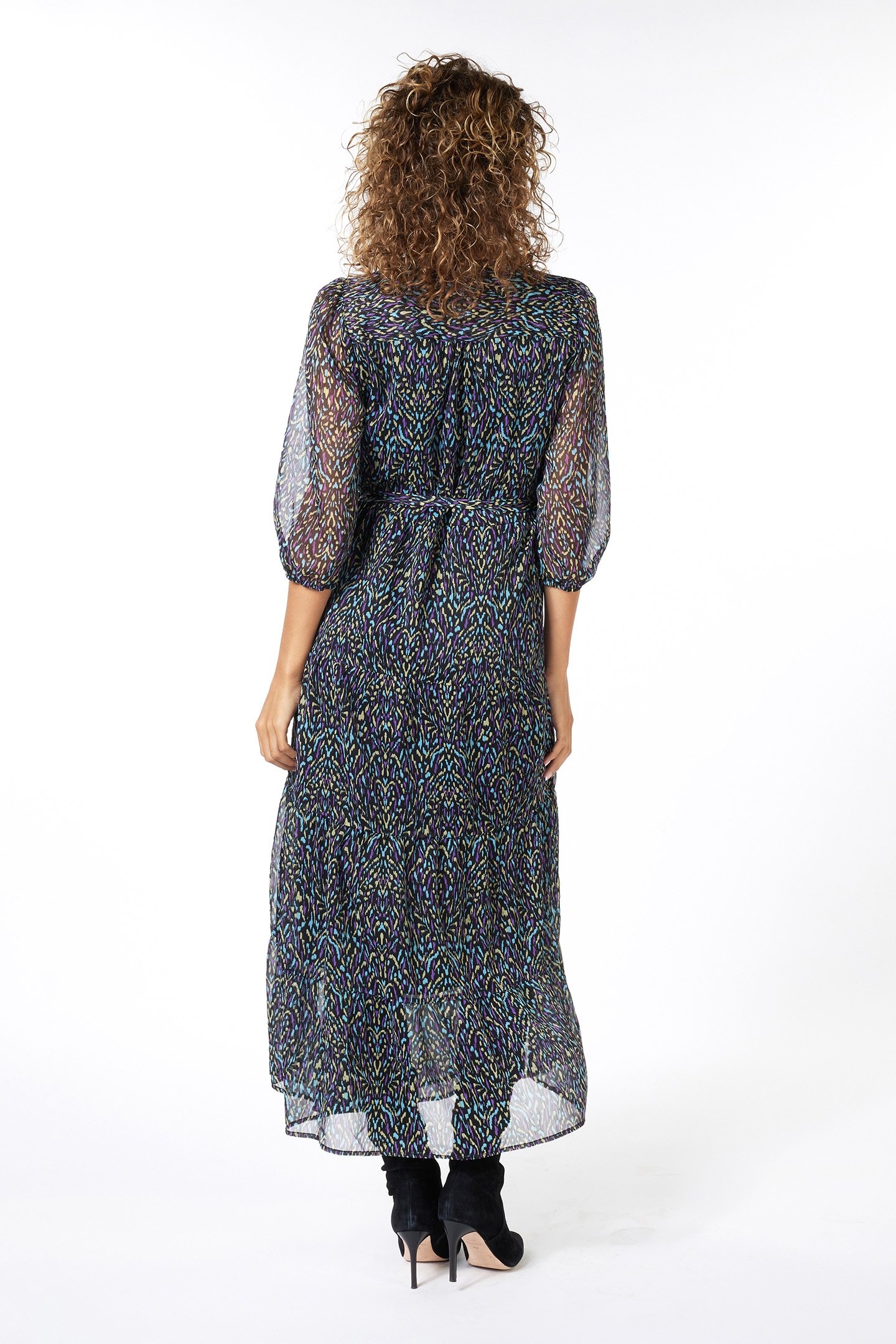 DRESS LAYERED WRAP OVER MAGICAL EARTH PRINT 4