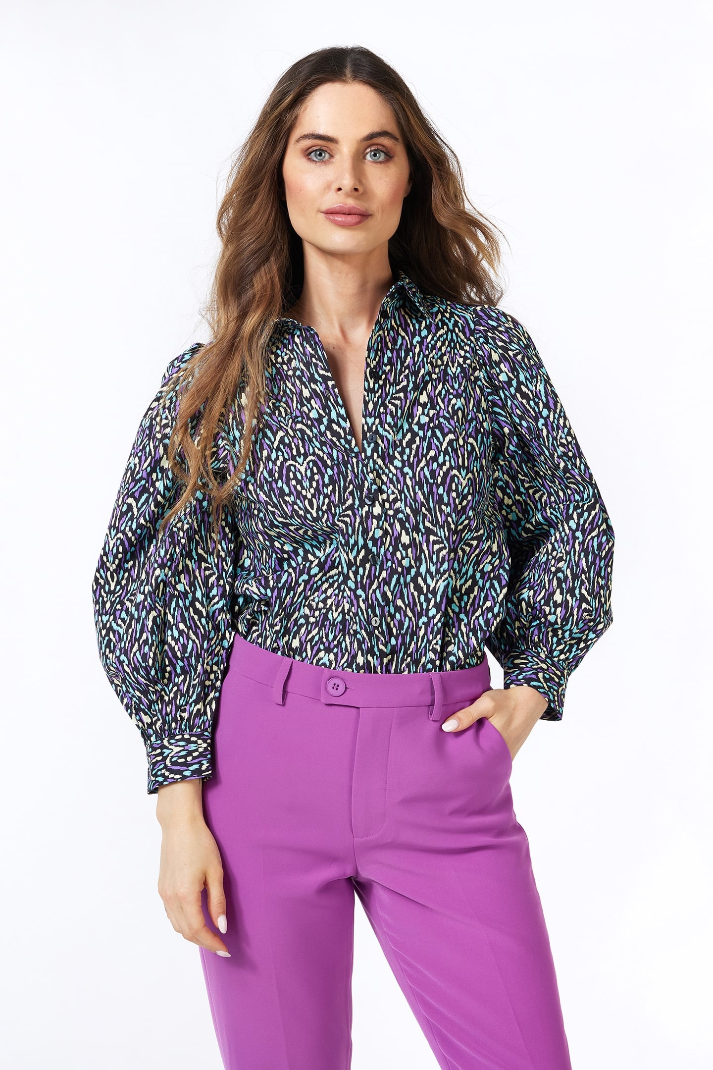 BLOUSE POPLIN MAGIC EARTH PRINT 1